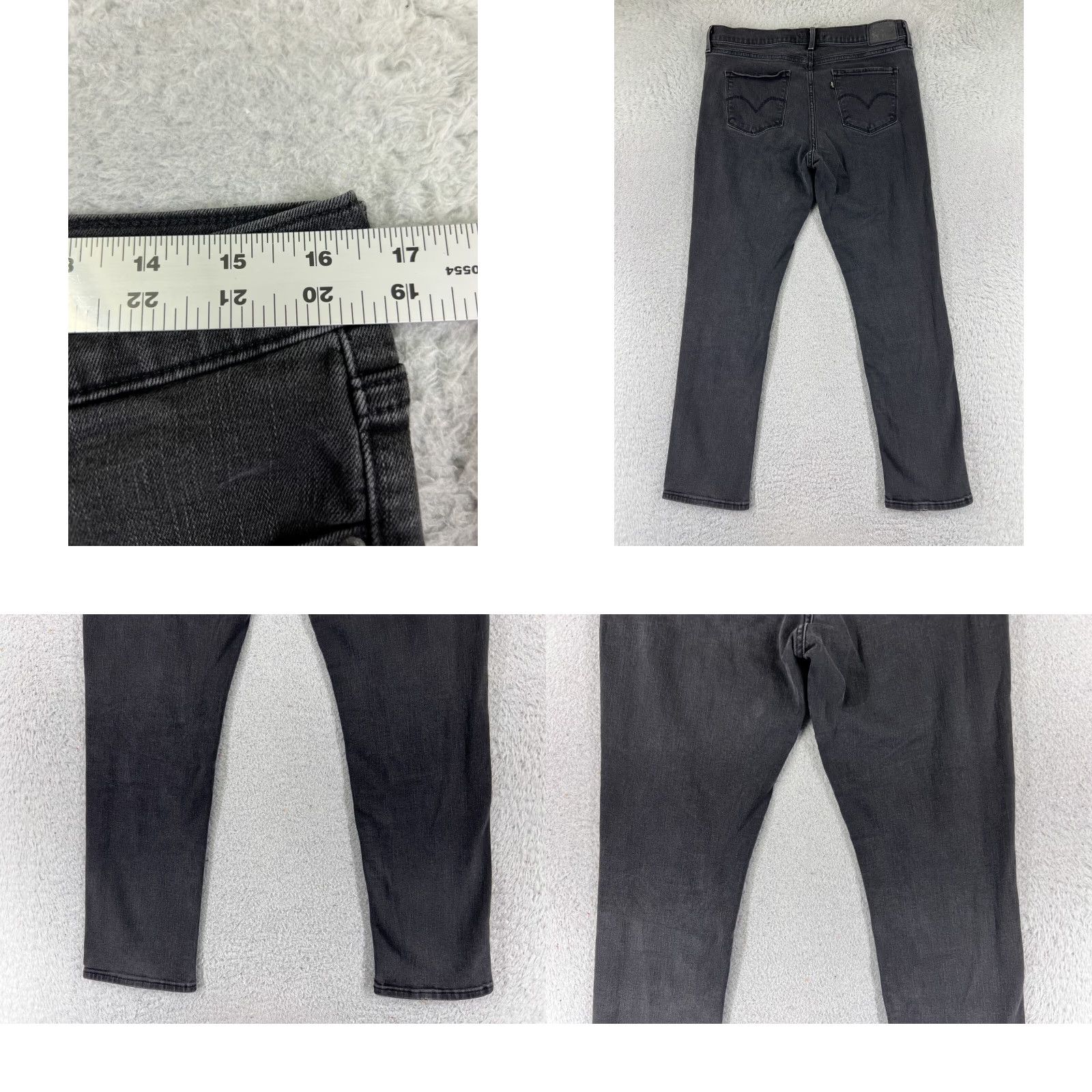 Levi's Levi's Jeans Women 31 Black Denim Slim Mid Rise 31x27 5-Pocket Cotton Stretch Size 24" / US 00 / IT 34 - 9 Thumbnail