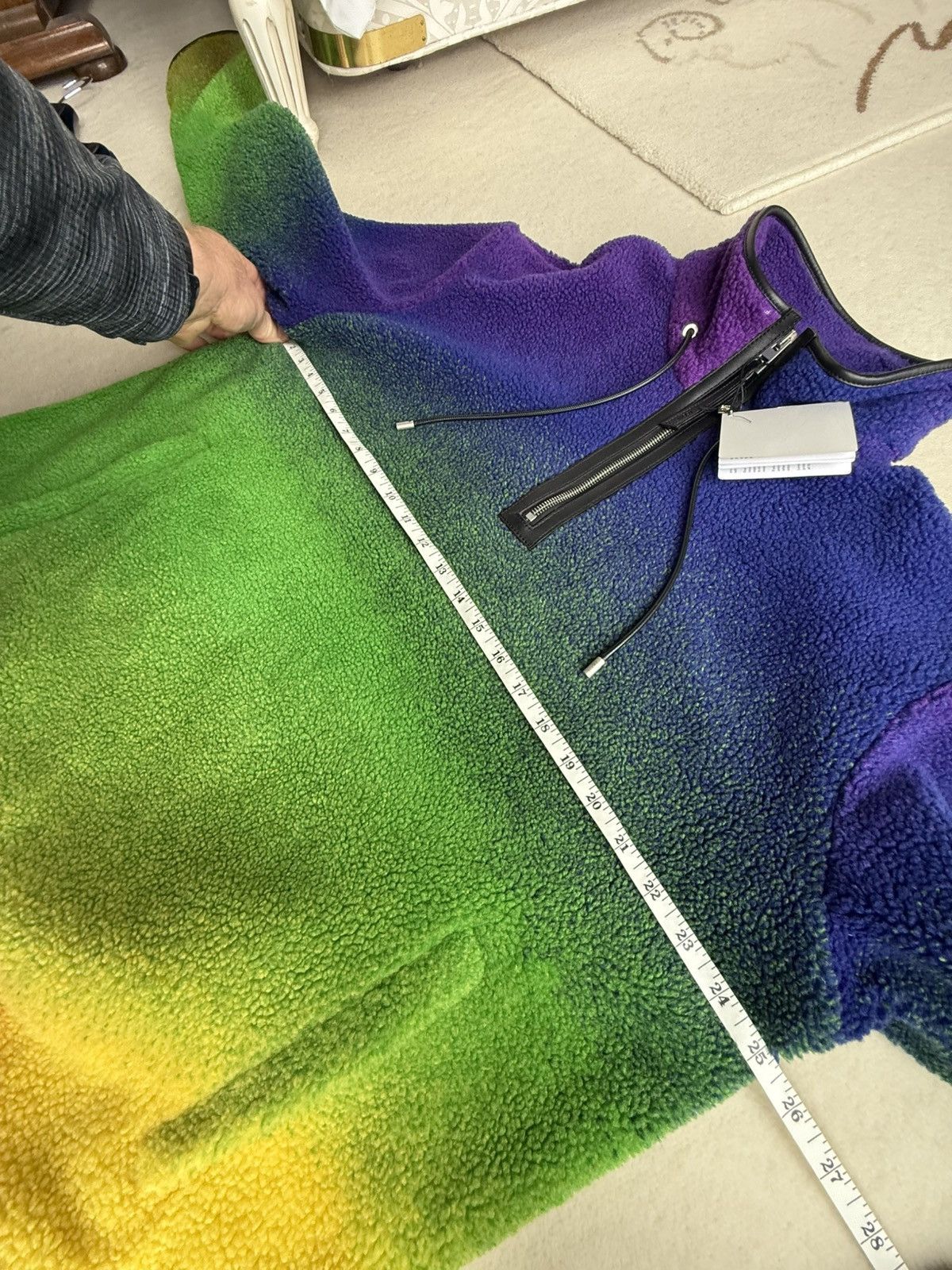 Loewe $2.5k 🤑 Loewe gradient Rainbow fleece leather detail jacket Size US L / EU 52-54 / 3 - 8 Thumbnail