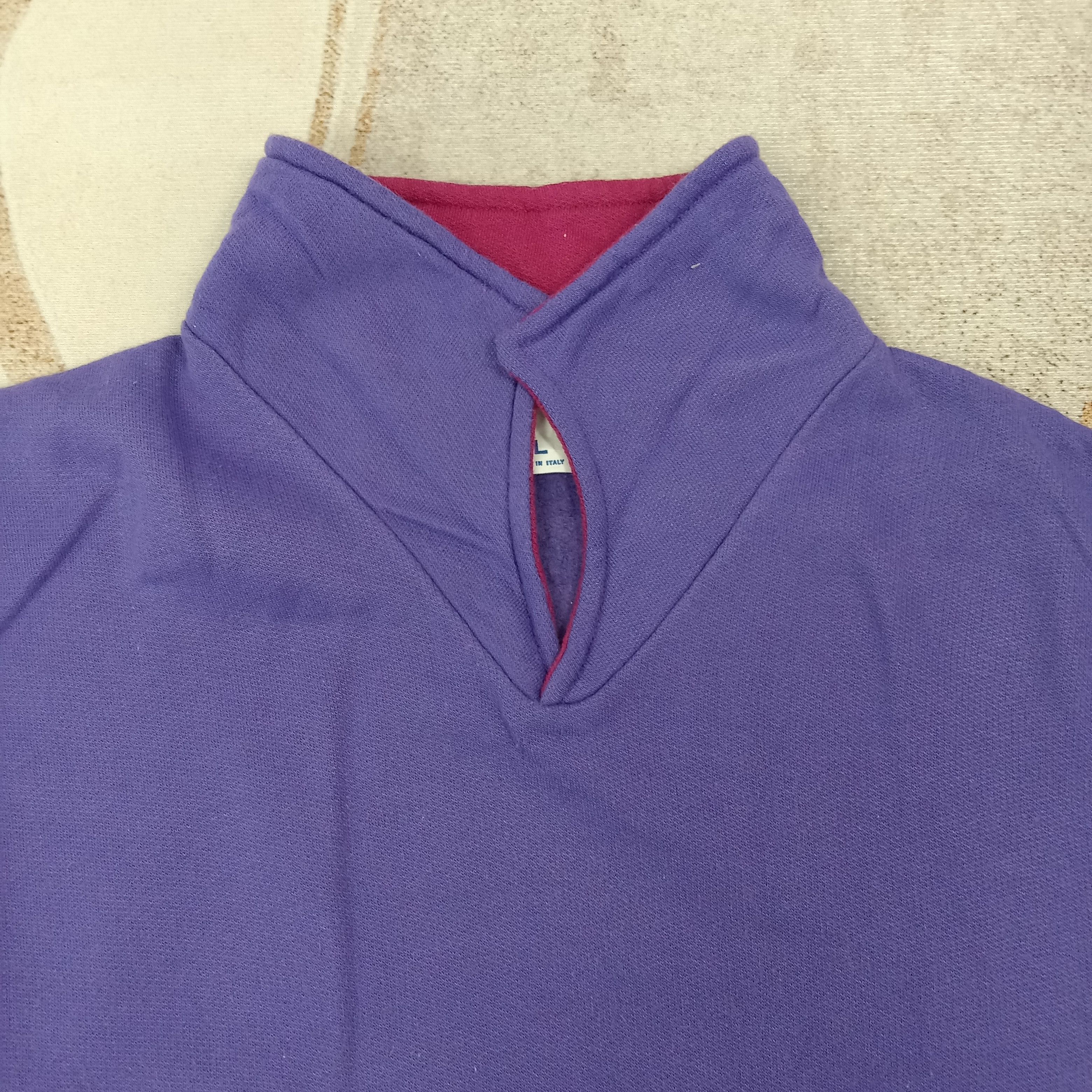 Vintage 90's Blue Ocean Collared Sweatshirt Size US L / EU 52-54 / 3 - 3 Thumbnail
