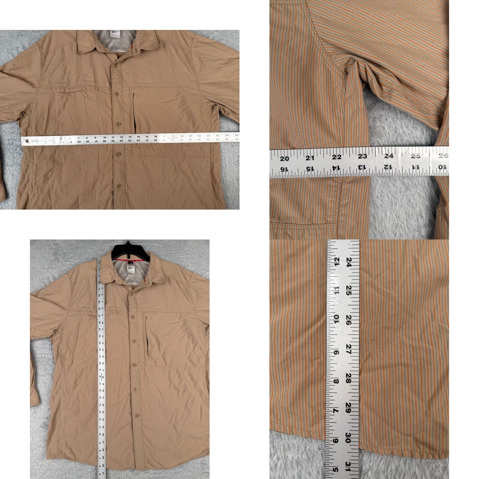 The North Face The North Face Button-Up Shirt Adult XL Brown Orange Striped Long Sleeve Casual Vacation Mens Size US XL / EU 56 / 4 - 8 Thumbnail