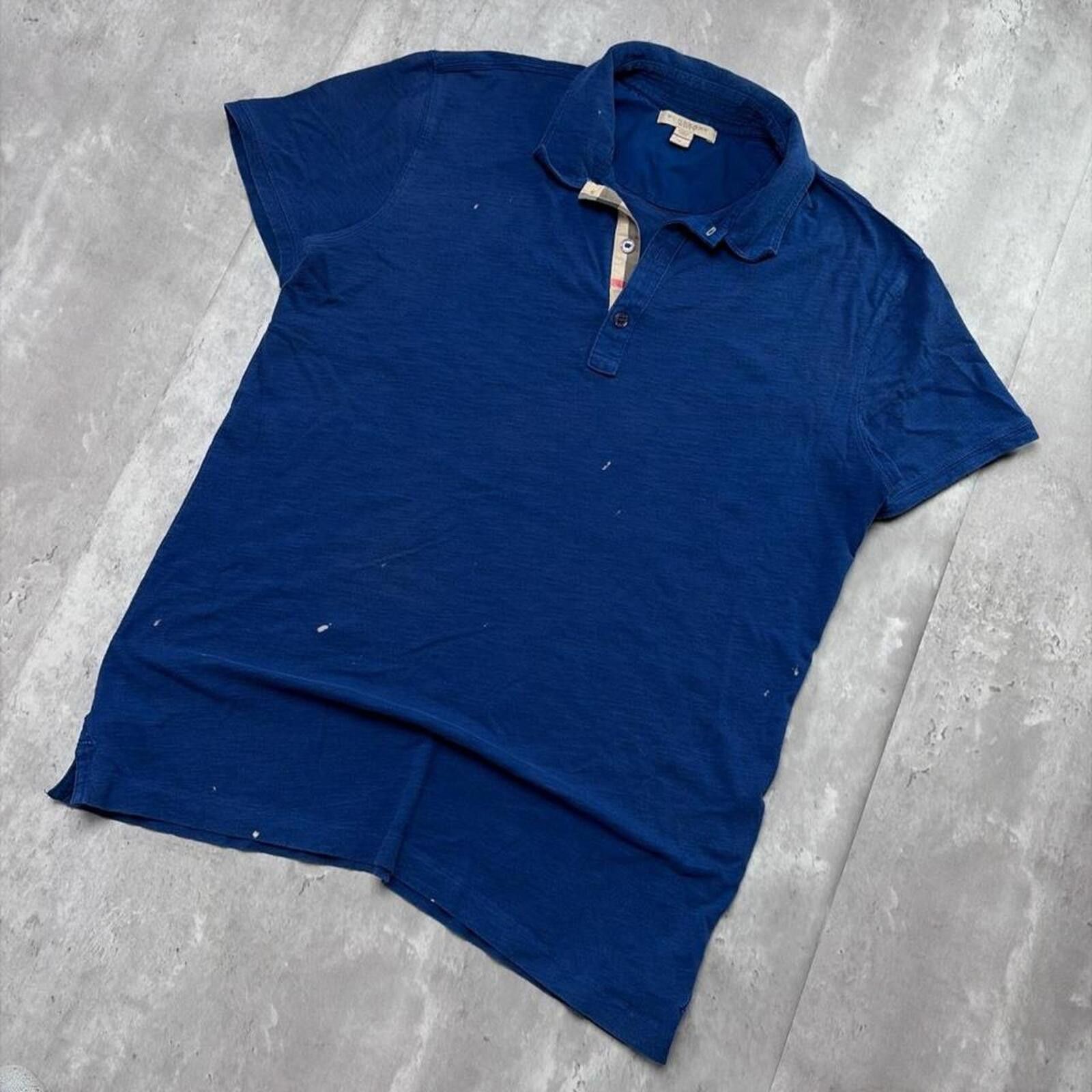 Other Y2K Purple Burberry Brit Distressed Nova Check Polo Shirt Size US M / EU 48-50 / 2 - 2 Thumbnail