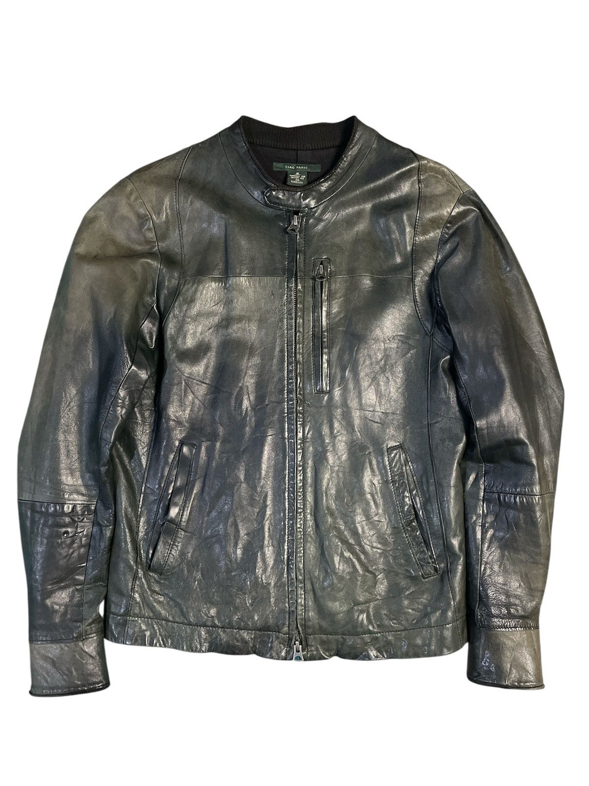 Ciaopanic Ciaopanic Sheep Leather Faded Bikers Jacket Size US M / EU 48-50 / 2 - 1 Thumbnail
