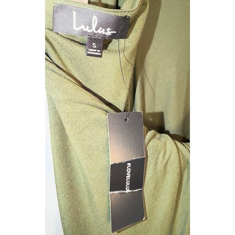 Lulus Spin Around Olive Green Long Sleeve Twist-Back Top Size S / US 4 / IT 40 - 6 Thumbnail