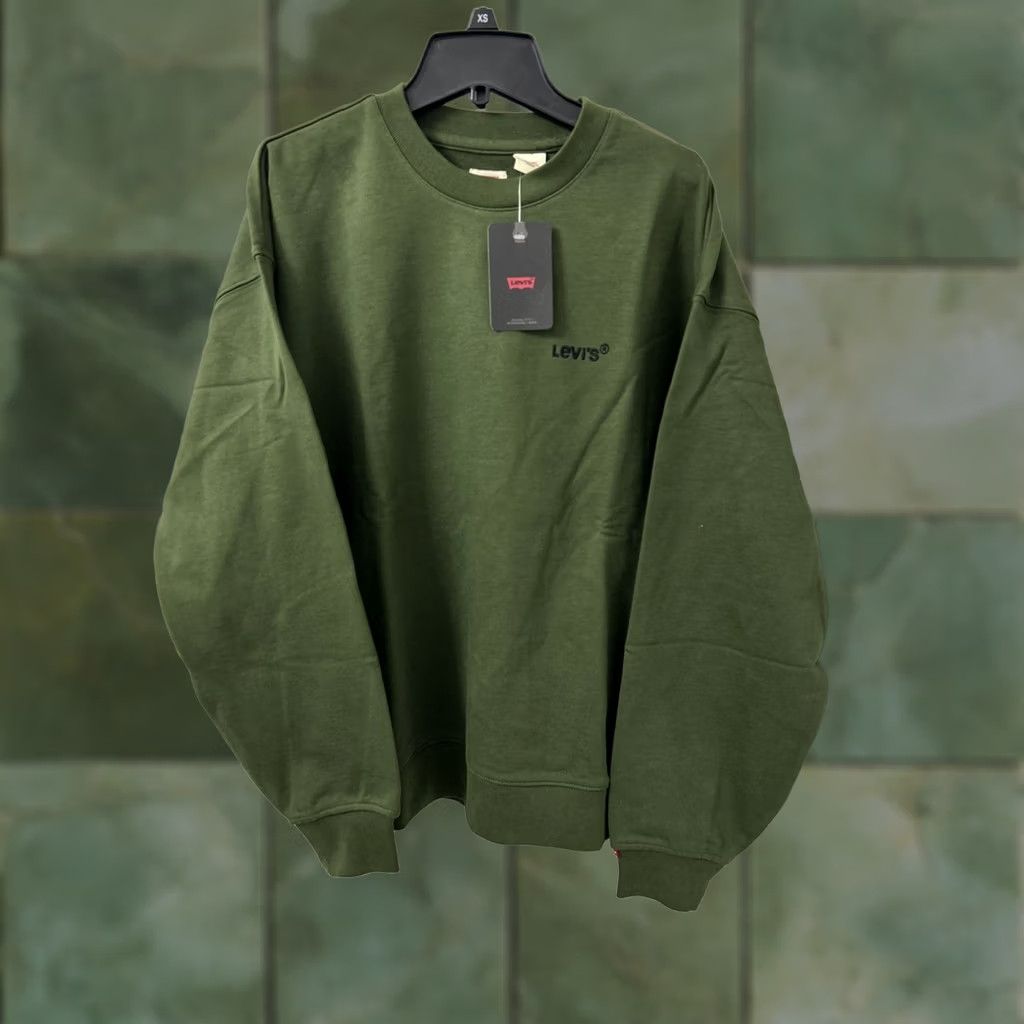 Levi's VINTAGE Levi's Crewneck Mens S Green Sweatshirt Pullover Embroidered Logo L/S Size US S / EU 44-46 / 1 - 1 Thumbnail