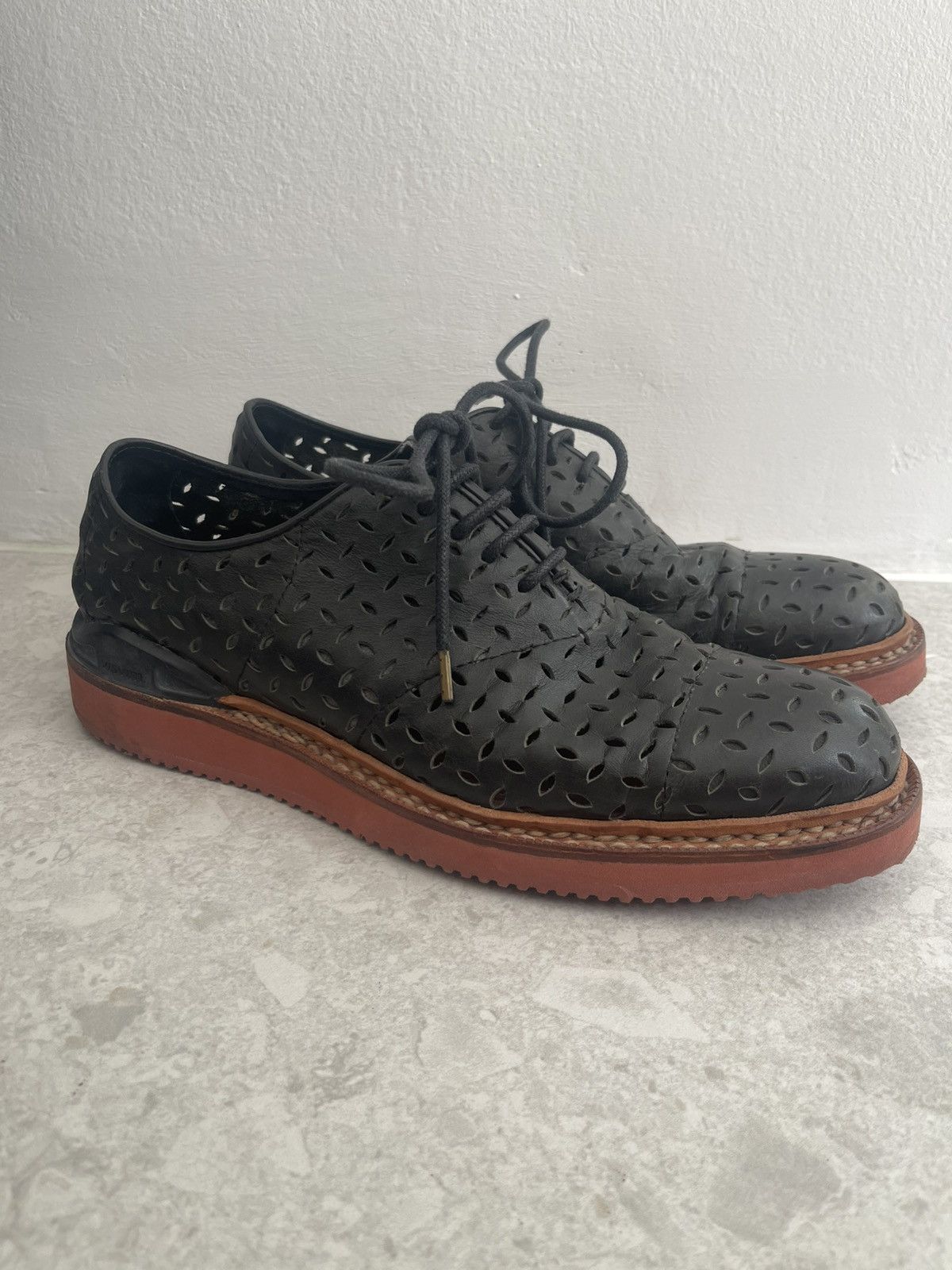 Visvim Perforated Patrician Folk Derby Size US 8 / EU 41 - 1 Thumbnail