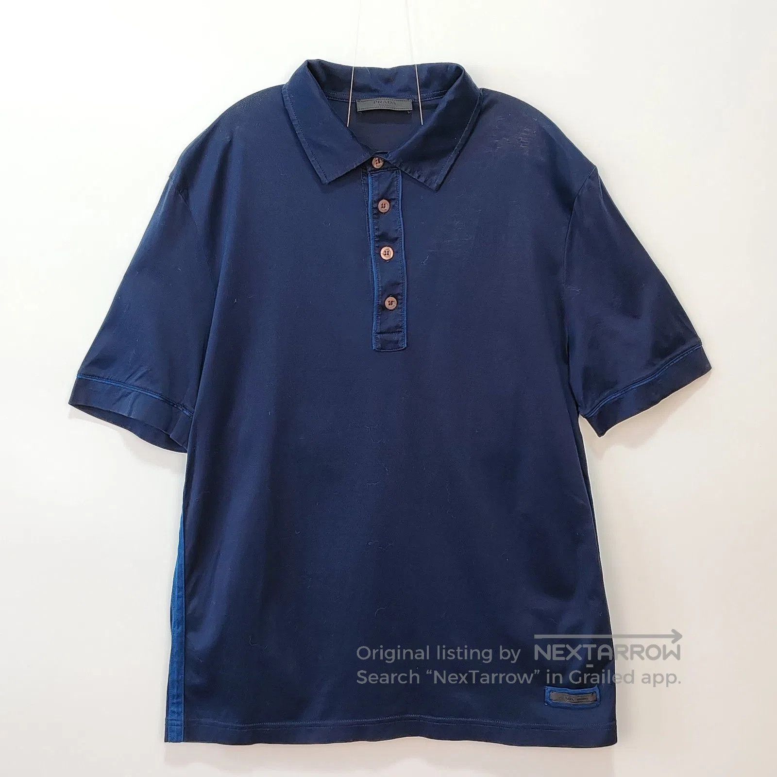 Prada Prada Rubber Logo Tipped Polo Shirt Size L | Grailed