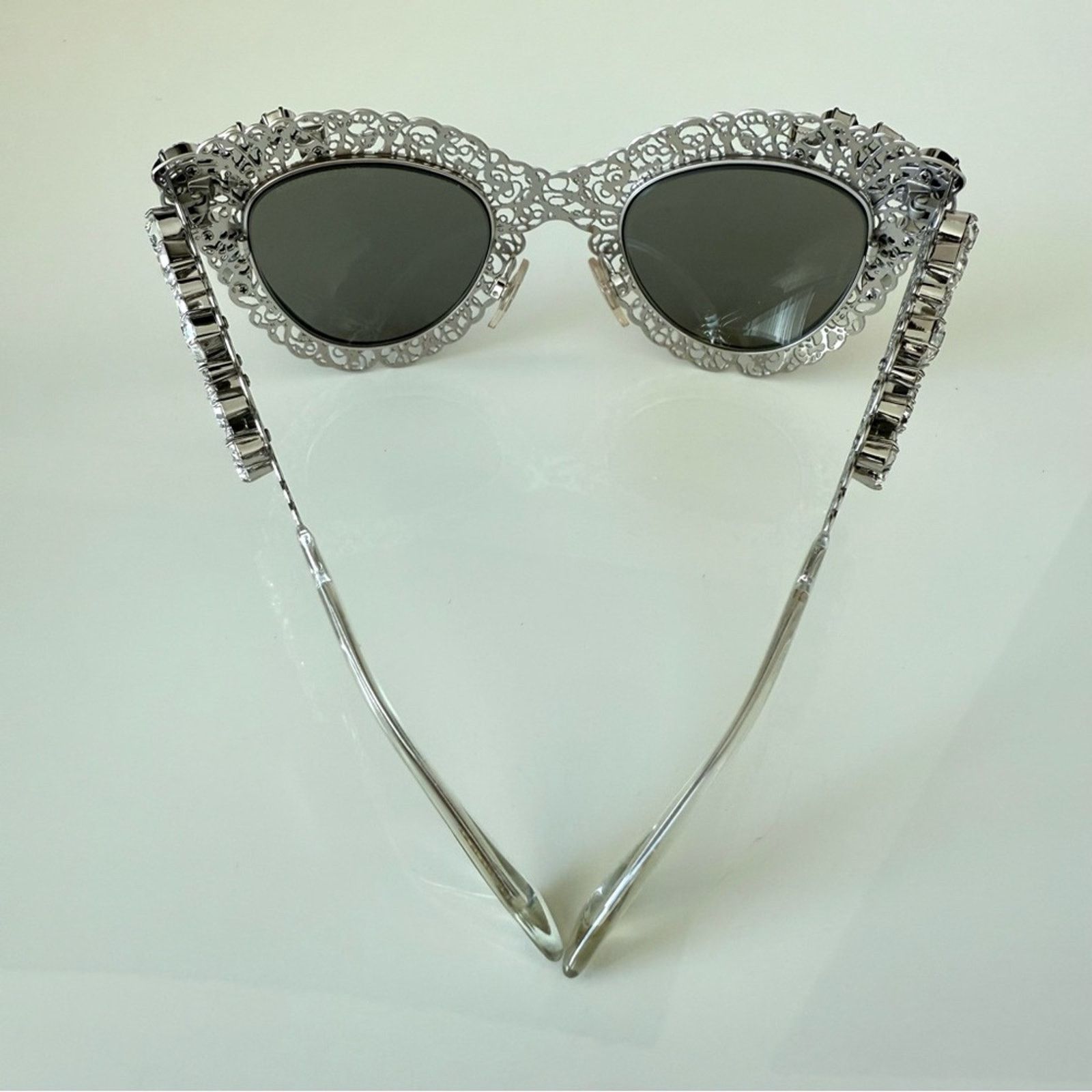 Dolce & Gabbana Dolce&Gabbana silver clear crystals sunglasses DG 2134 B-M Size ONE SIZE - 8 Thumbnail