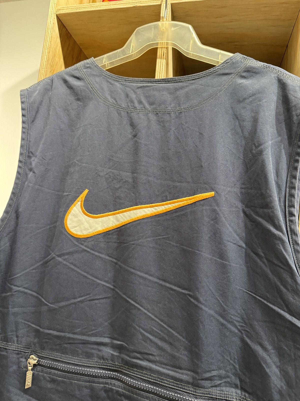 Nike Vintage Nike Big Logo 90's Button Vest Jacket Size US L / EU 52-54 / 3 - 4 Thumbnail