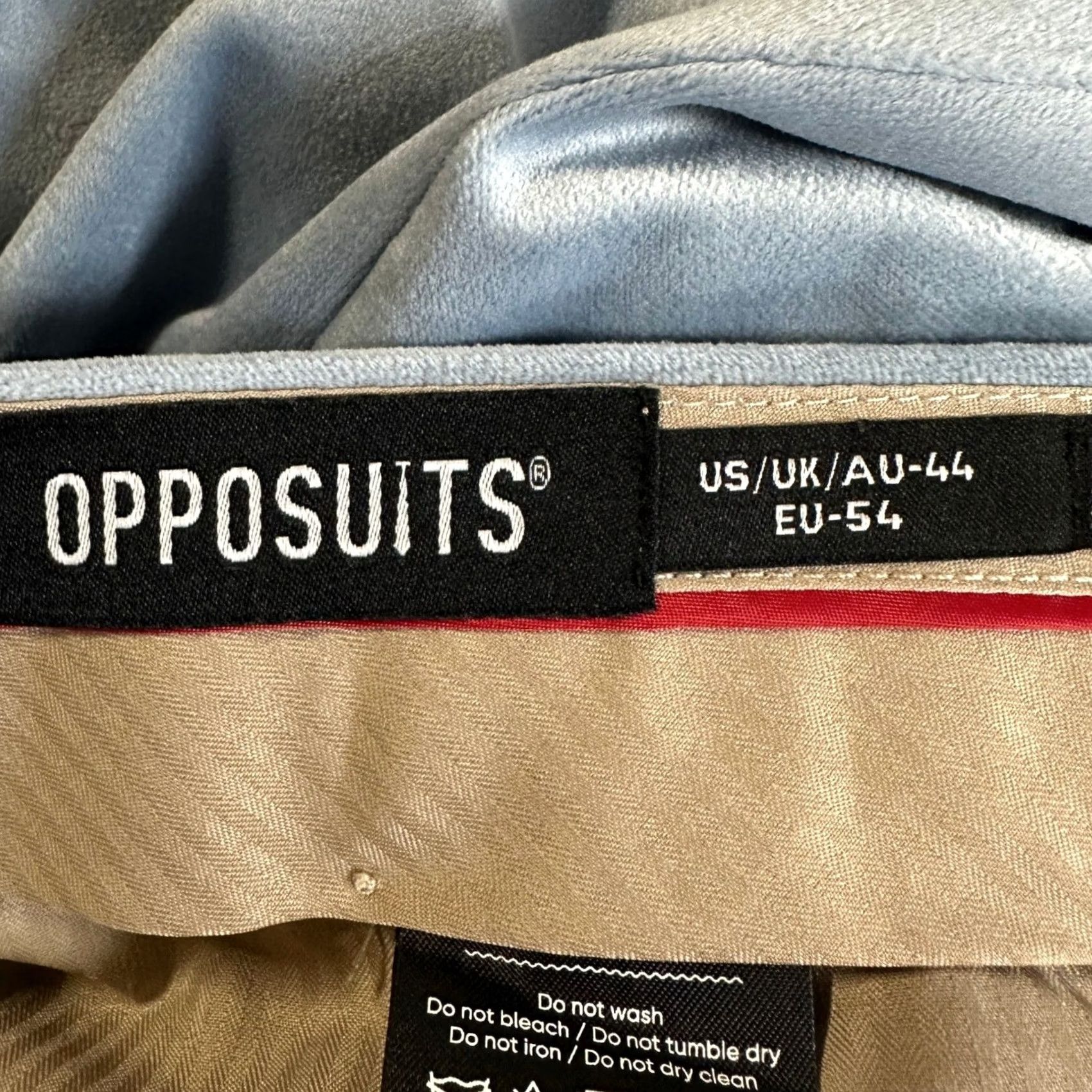 Vintage Opposuits Mens 44 Straight Pants Velvet Dress Light Blue Ombre Formal Pocket EUC Shirt/ pants/ dress pants/ Mens/ Blue/ Velvet/ 44/ Inseam 32 in Size 44R - 4 Thumbnail