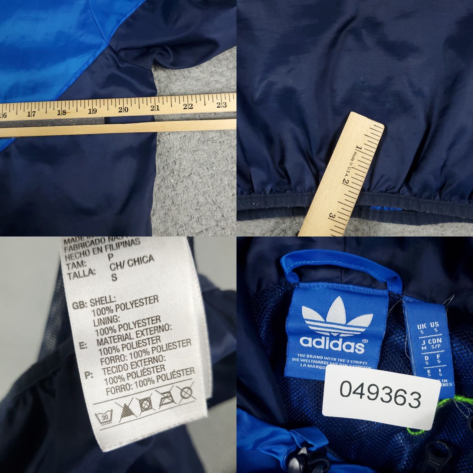 Adidas Adidas Jacket Mens Small Blue Full Zip Hooded Windbreaker Shirt? Size US S / EU 44-46 / 1 - 8 Thumbnail