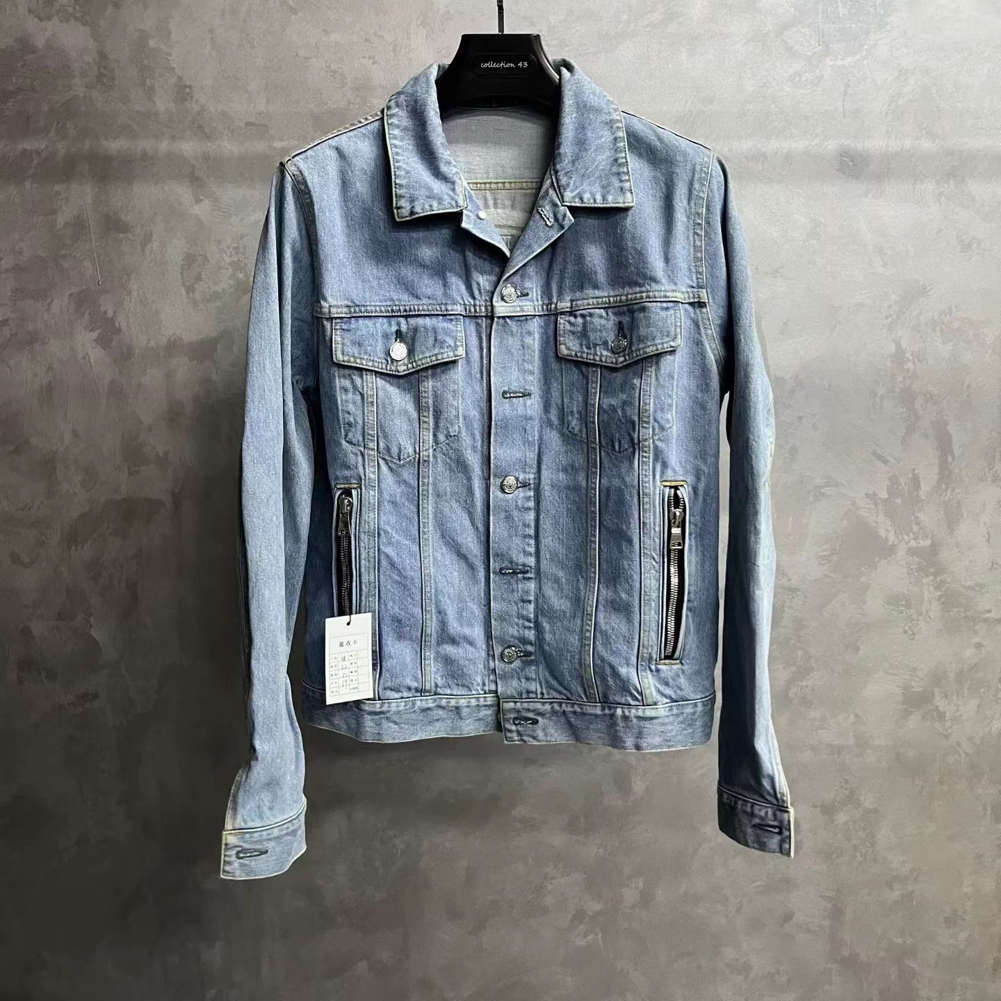 Balmain Balmain Blue L/S Logo-Embroidered Lapel 1Btn Denim Jkt Size US M / EU 48-50 / 2 - 1 Thumbnail