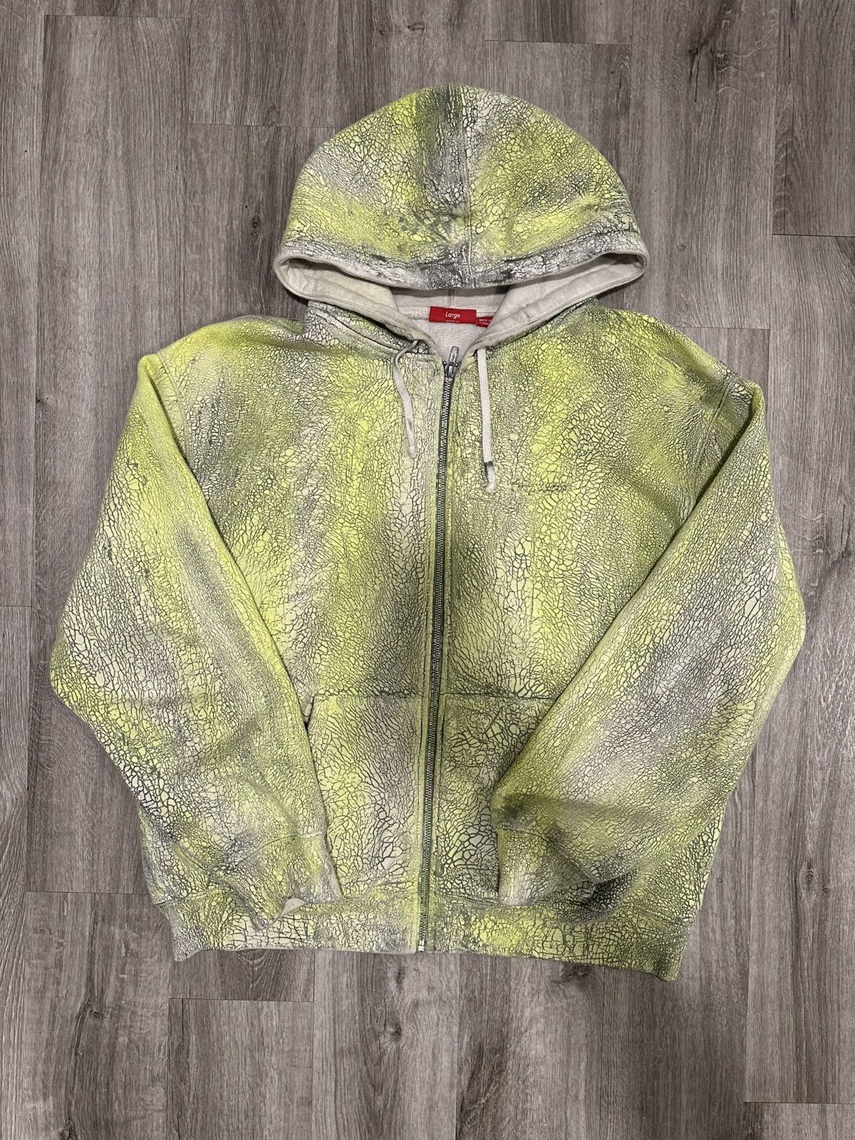Supreme Supreme Painted Crackle Zip Up Hooded Sweatshirt Rare 2023 