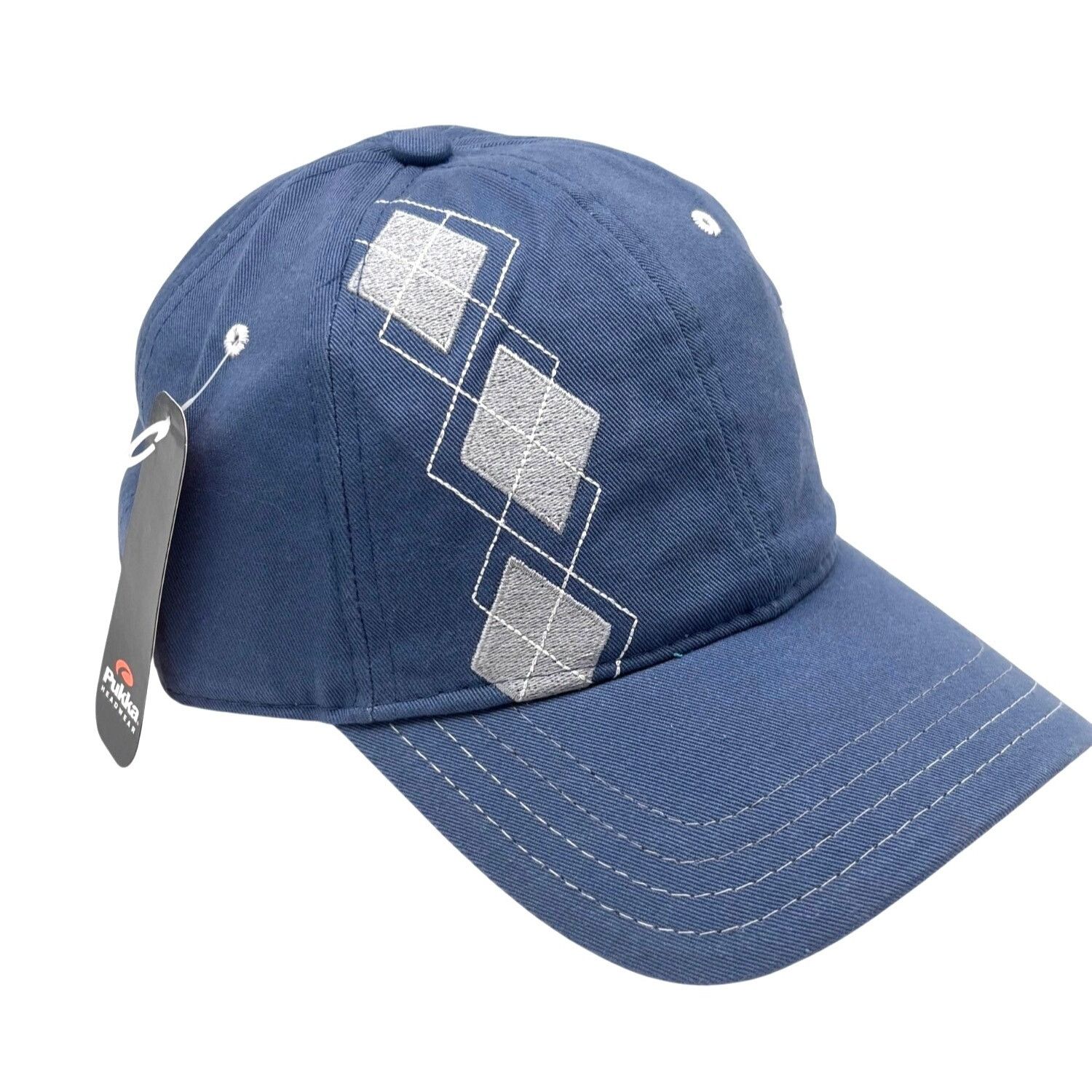 Other Pukka Argyle embroidered Cotton Twill Golf Cap/ Hat Denim Size ONE SIZE - 1 Thumbnail