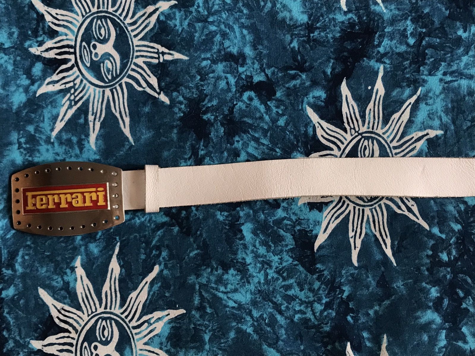 Ferrari 1980s VERY RARE FERRARI LEATHER BELT WITH IRON PLAQUE Size 36 - 3 Thumbnail