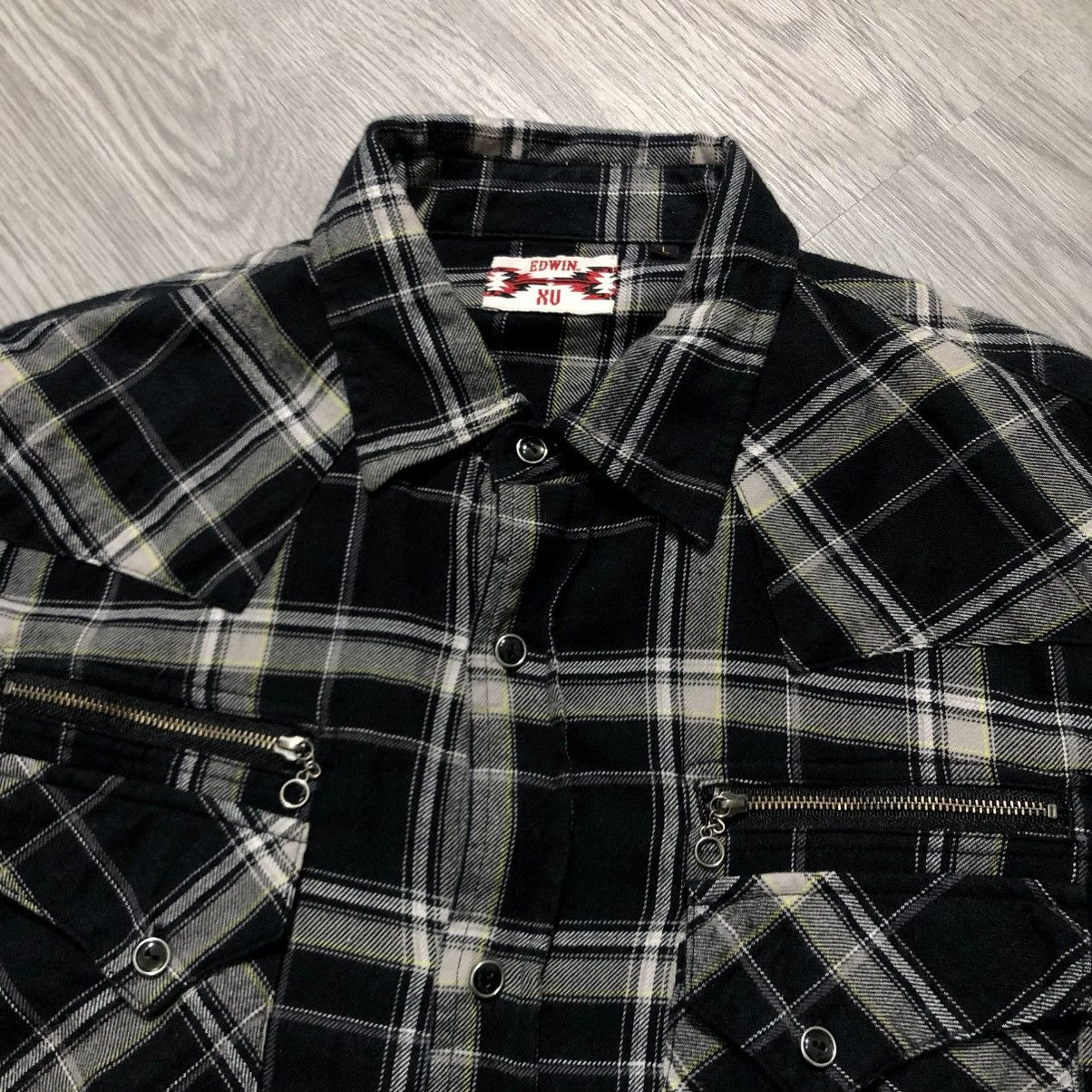2000s Edwin Japan Western Cowboy Button Up Shirt Black