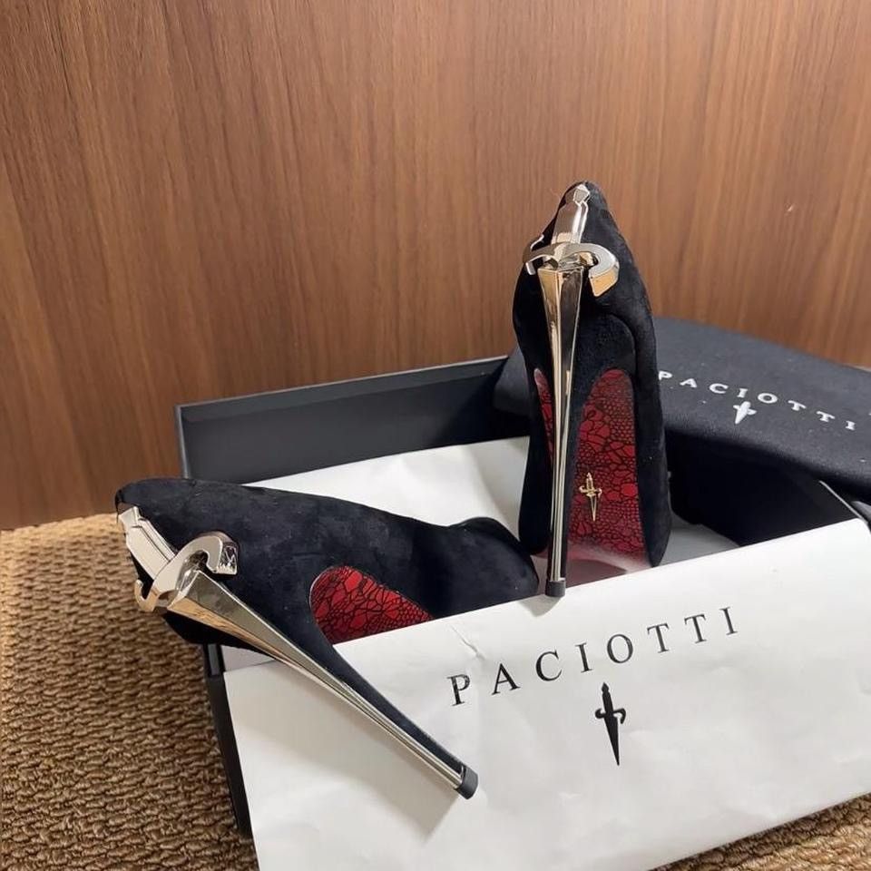 Cesare Attolini 🗡️ Authentic Cesare Paciotti Dagger Heel Pumps 🗡️ Size US 7 / IT 37 - 9 Thumbnail
