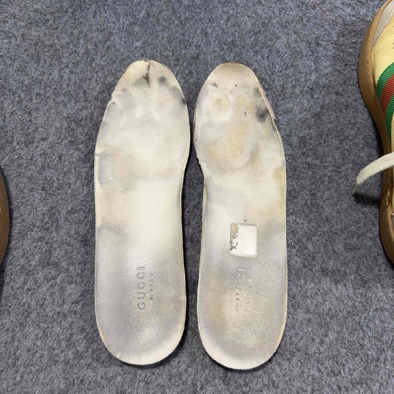 Gucci Gucci Web Leather Bee Fashion Sneakers - Size US 6.5 / IT 36.5 - 7 Thumbnail