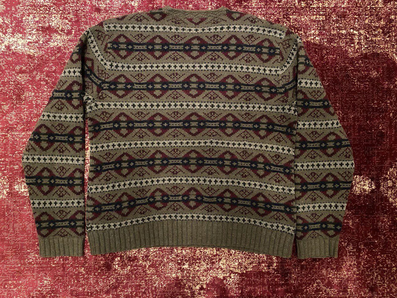 Polo Ralph Lauren × Ralph Lauren × Vintage Ralph Lauren Vintage Hand Knit Lambswool Sweater Size US L / EU 52-54 / 3 - 5 Thumbnail