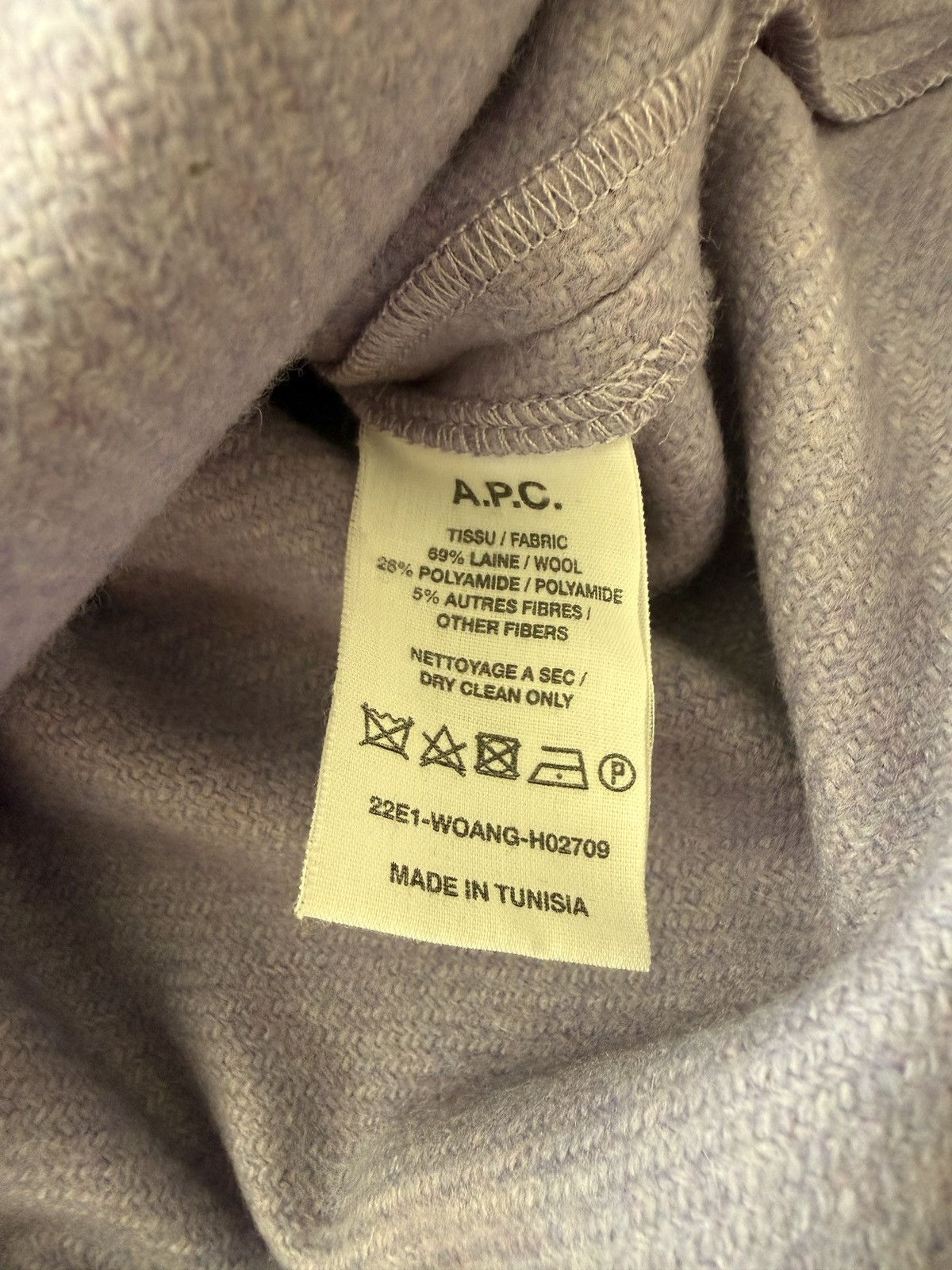 A.P.C. A.P.C. Basile Wool Yarn Dyed Oversized Shirt Jacket Violet Size US S / EU 44-46 / 1 - 5 Thumbnail