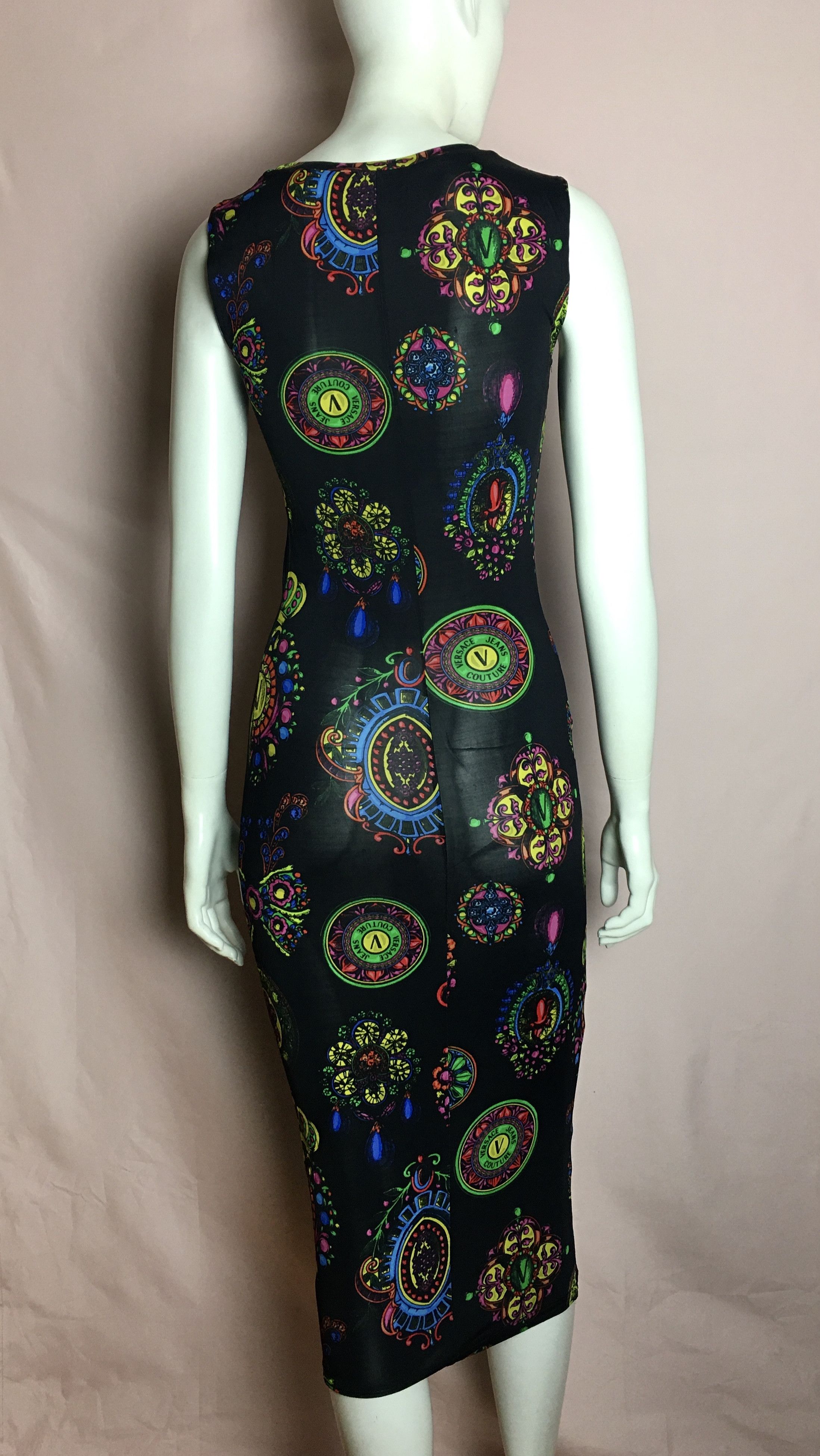 Versace Jeans Couture Versace Jeans Couture Logo Print Dress Size L / US 10 / IT 46 - 4 Thumbnail
