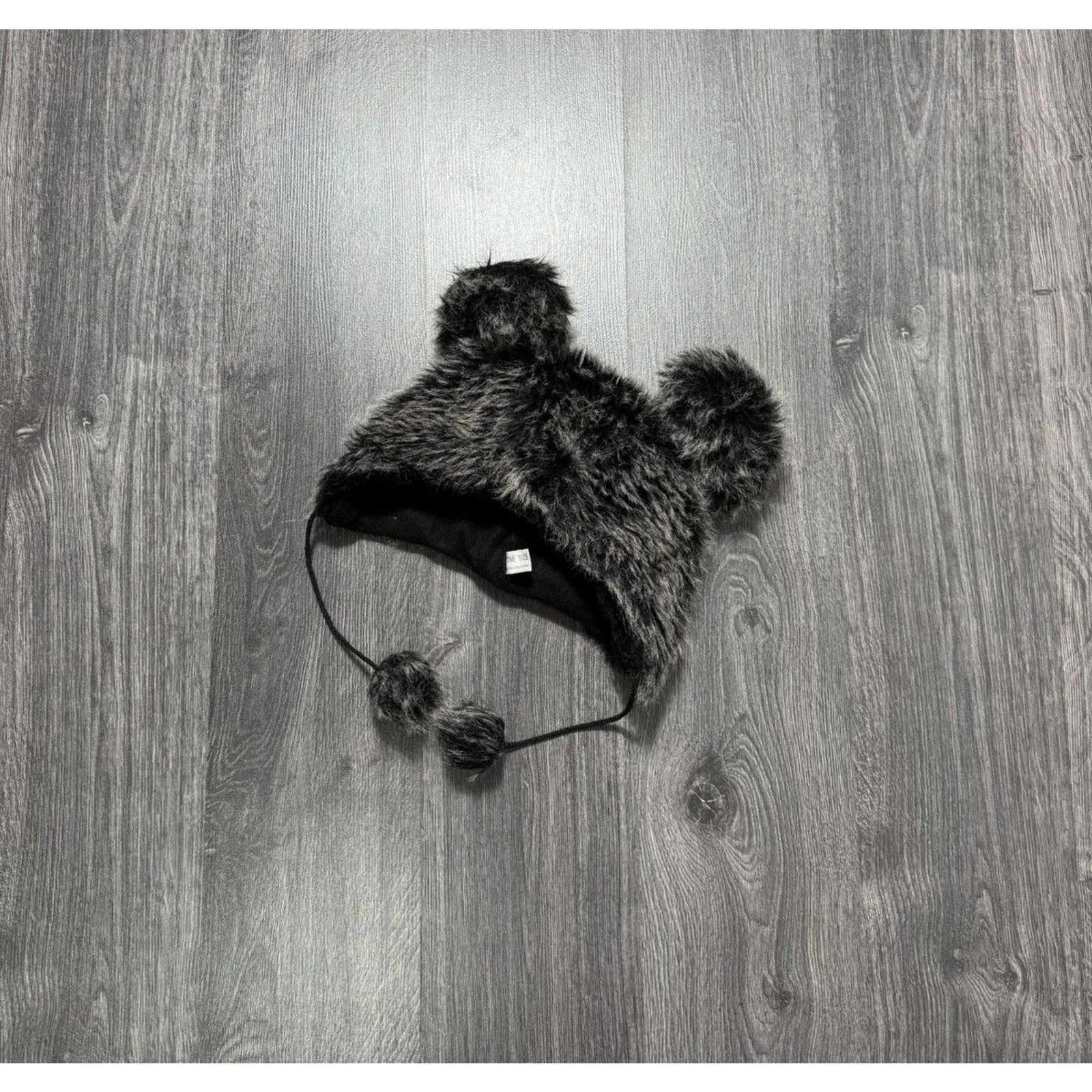 Pre-owned Hysteric Glamour X If Six Was Nine Mickey Mouse Vintage Mohair Fur Fuzzy Ushanka Hat In Grey