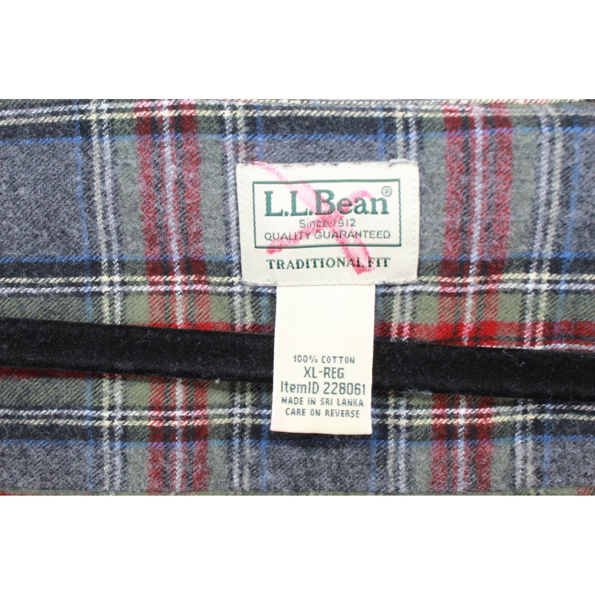 L.L. Bean LL Bean Men's Scotch Plaid Flannel Shirt Traditional Fit Size US XL / EU 56 / 4 - 3 Thumbnail
