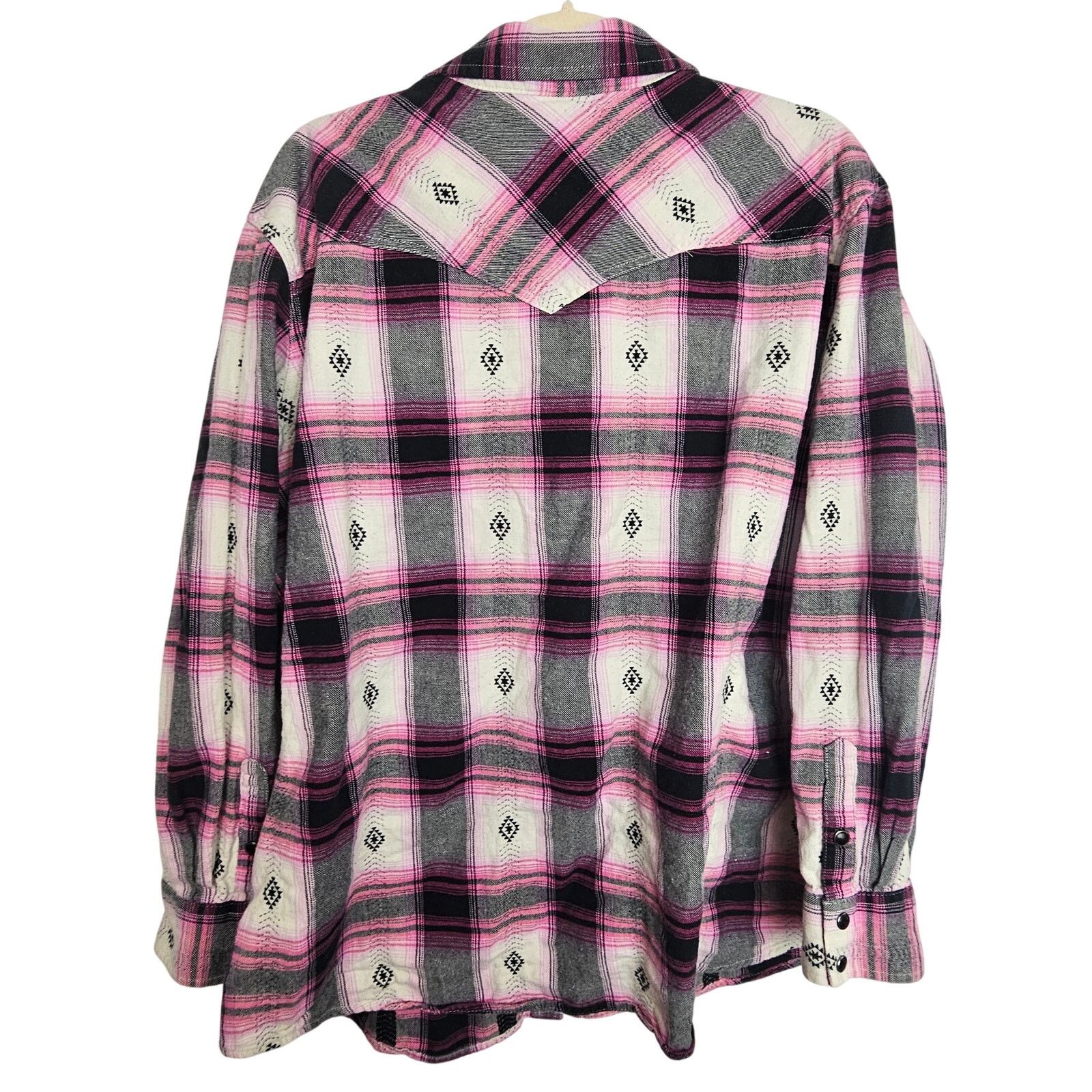 Wrangler Wrangler Retro Womens Plaid Western Flannel Shirt Sz XXL Size XXL / US 16-18 / IT 52-54 - 8 Thumbnail