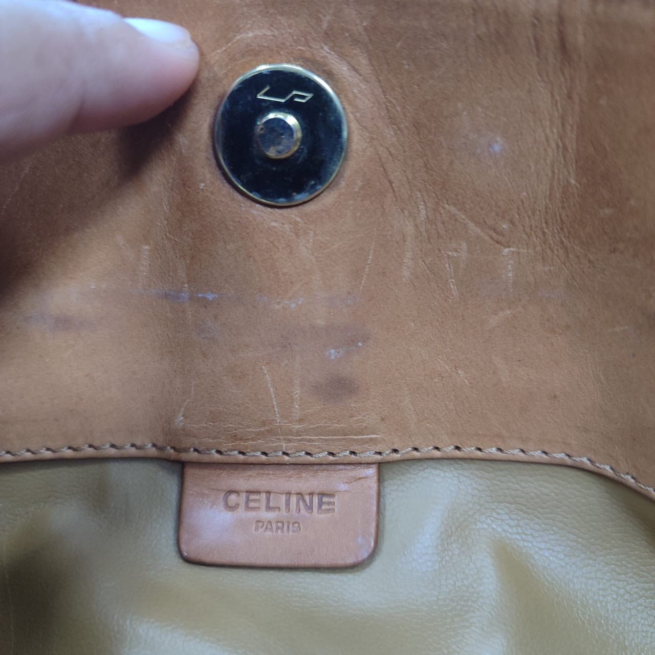 Celine Vintage Celine Macadam Flap Clutch - Beige Monogram Canvas Size ONE SIZE - 10 Thumbnail