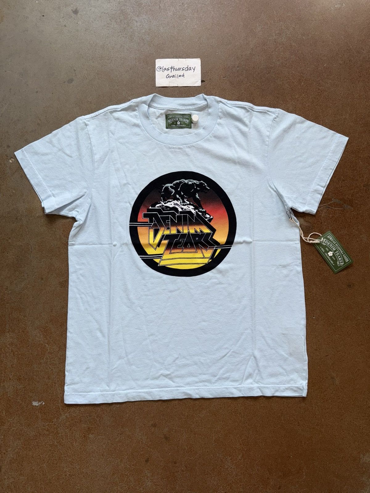DENIM TEARS Denim Tears Nightlife Tee Baby Blue Medium Size US M / EU 48-50 / 2 - 1 Thumbnail