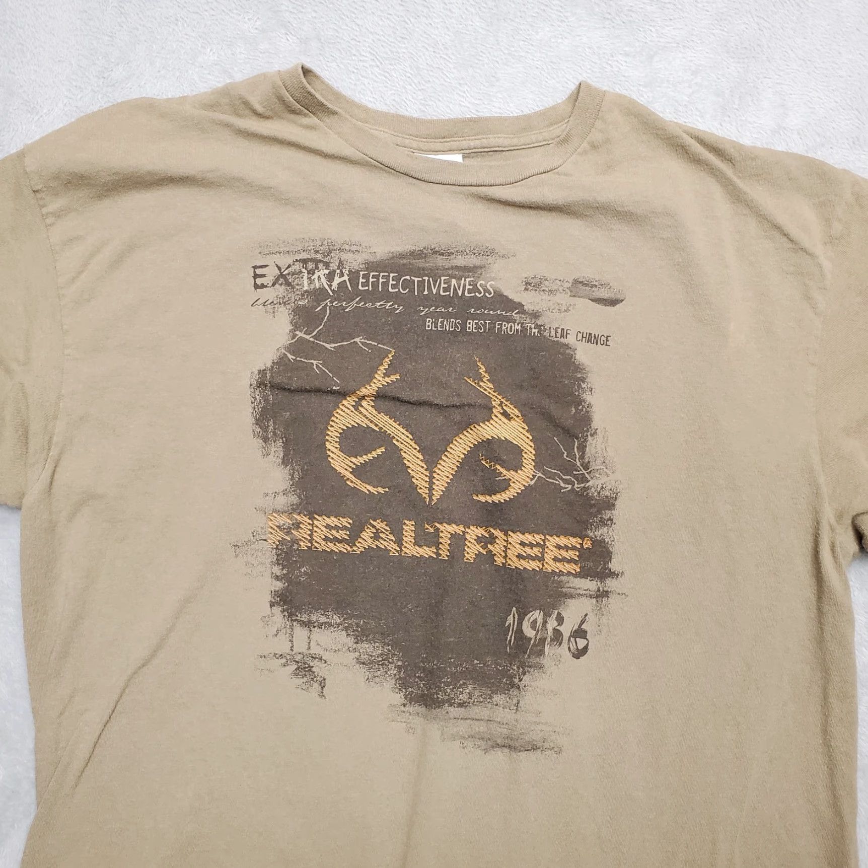 Delta VINTAGE Realtree Shirt Mens XL Brown Short Sleeve Crewneck TEE Size US XL / EU 56 / 4 - 2 Thumbnail