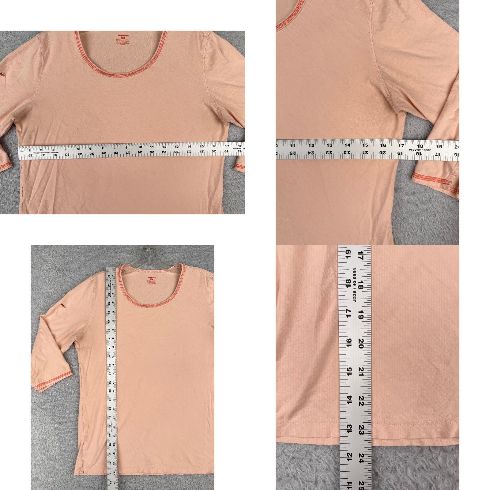 Patagonia Patagonia Shirt Women Medium Pink 3/4 Sleeve Crew Neck 100% Cotton Size M / US 6-8 / IT 42-44 - 8 Thumbnail