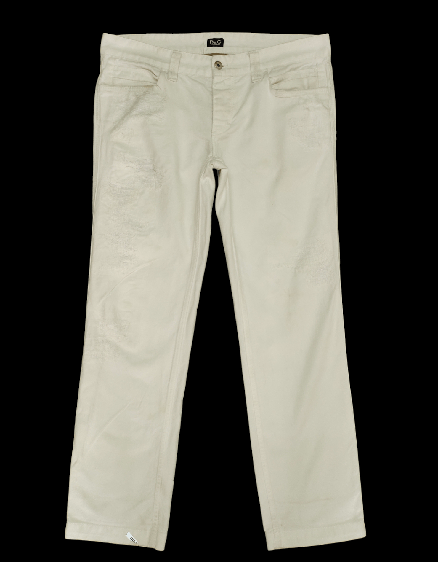 Dolce & Gabbana Dolce & Gabbana White Distressed Denim Jeans Low Rise Size US 33 - 1 Thumbnail