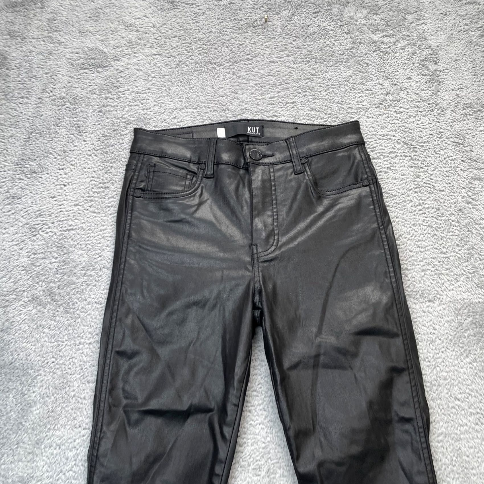 Vintage KUT from the Kloth Pants Womens 2 Black Donna Fab Ab Ankle Skinny Faux Leather Size 26" / US 2 / IT 38 - 5 Thumbnail