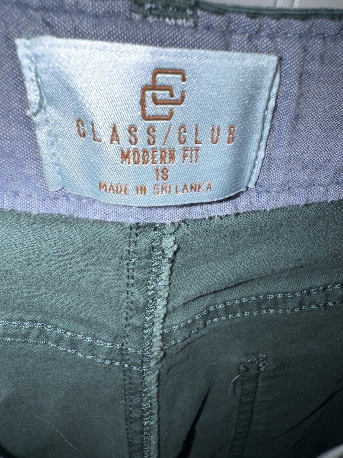 Class Club Class Club Boys Size 18 Modern Fit Hunter Green Chino Pants Size US 26 / EU 42 - 3 Thumbnail