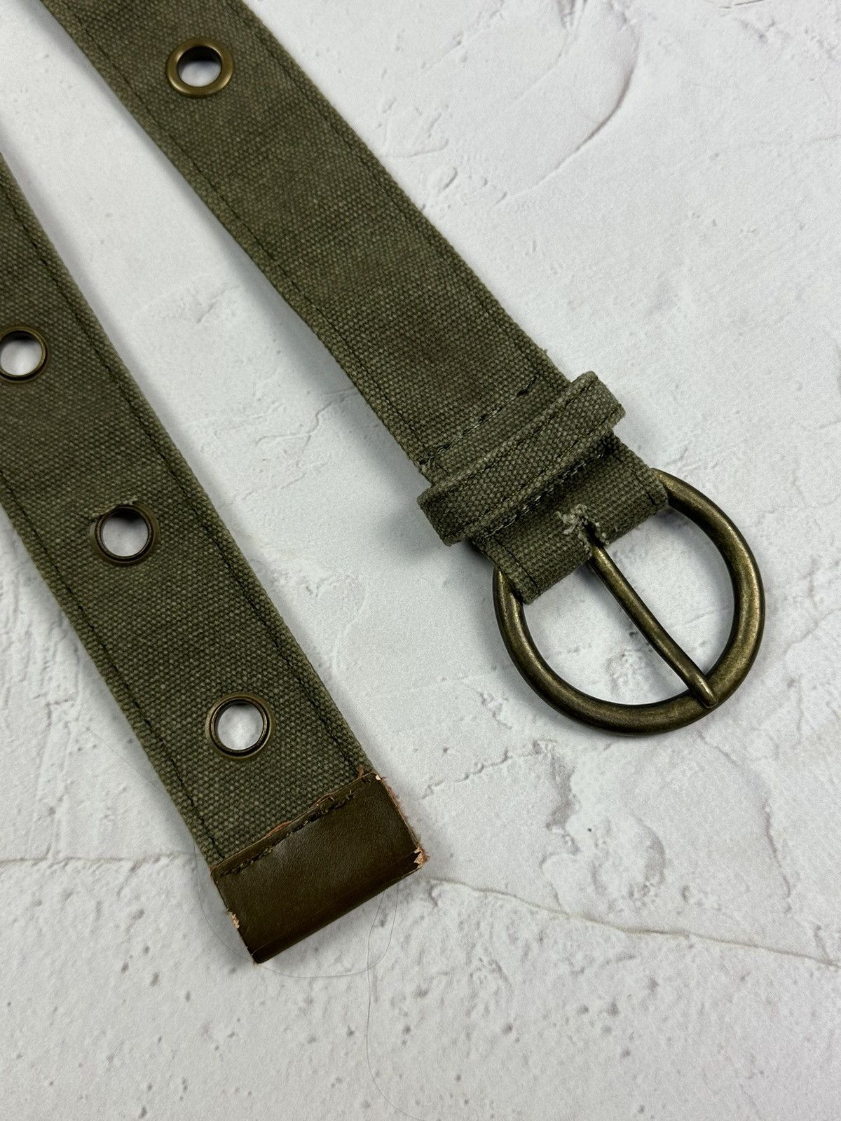 Vintage Vintage Khaki Belt Size 32 - 2 Thumbnail