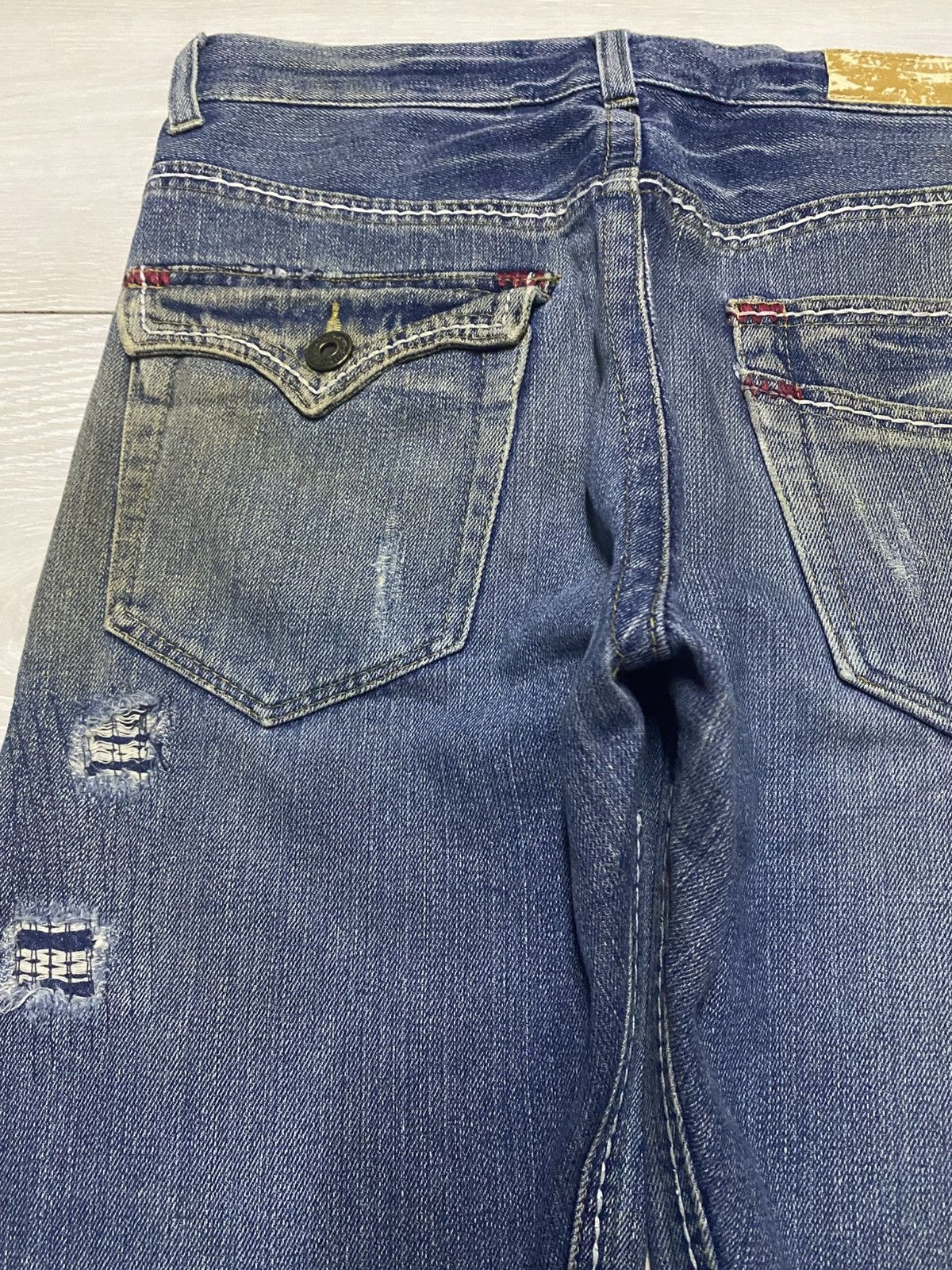 Tornado Mart Vintage Japanese Authentic Mud Wash Distressed Bootcut Jeans Size US 33 - 9 Thumbnail