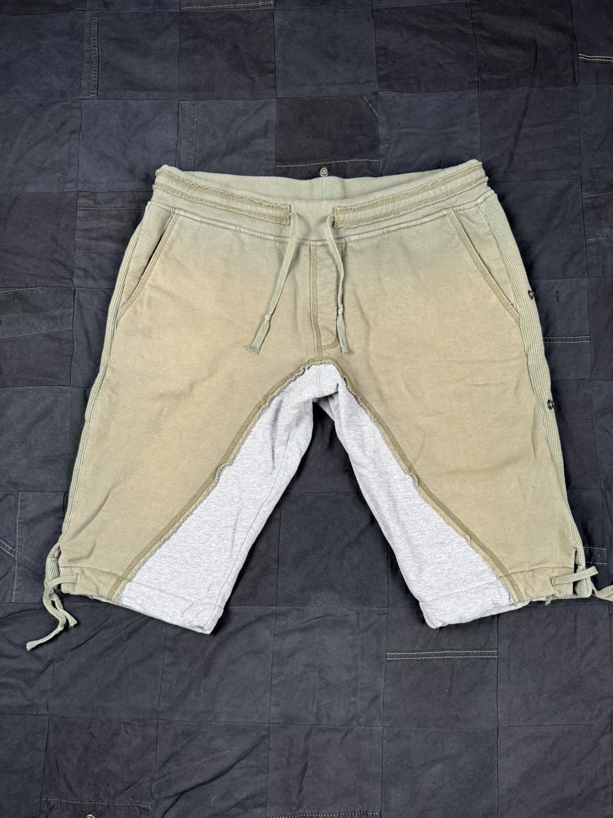 Greg Lauren Army Recycled Fleece 50/50 Short Size US 34 / EU 50 - 1 Thumbnail