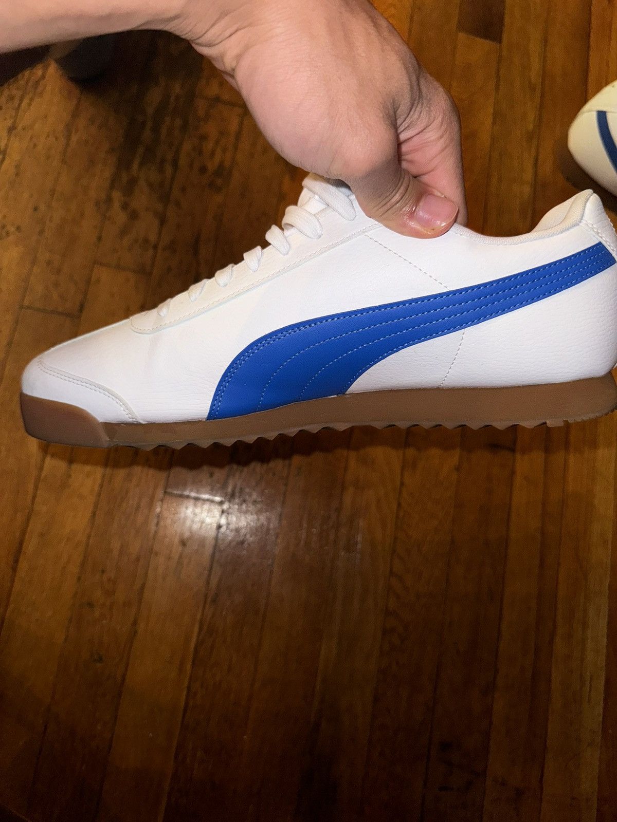 Puma Roma RWB "White/Red/Blue Mismatch" sneakers Size US 13 / EU 46 - 3 Thumbnail