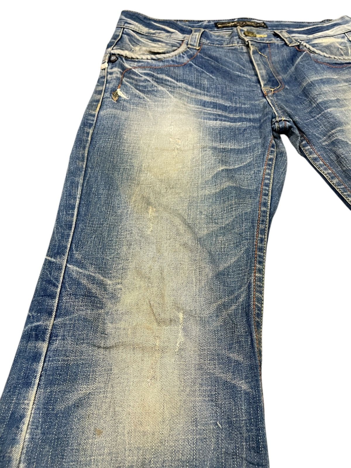 If Six Was Nine Flared Stonewash Jeans Size US 35 - 7 Thumbnail