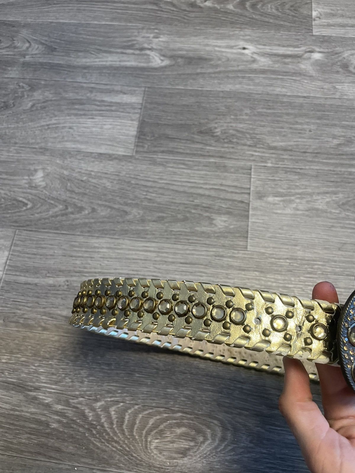 Other Vintage Gold Studded Belt With Stones Y2K Size ONE SIZE - 5 Thumbnail