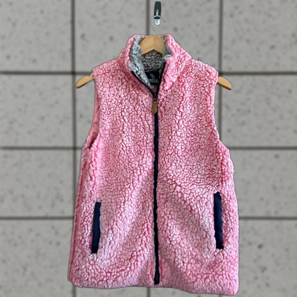 Pinko SIMPLY SOUTHERN Vest Womens Lined Sherpa Pink Small Preppy Zip Full Zip Vest Size S / US 4 / IT 40 - 1 Thumbnail