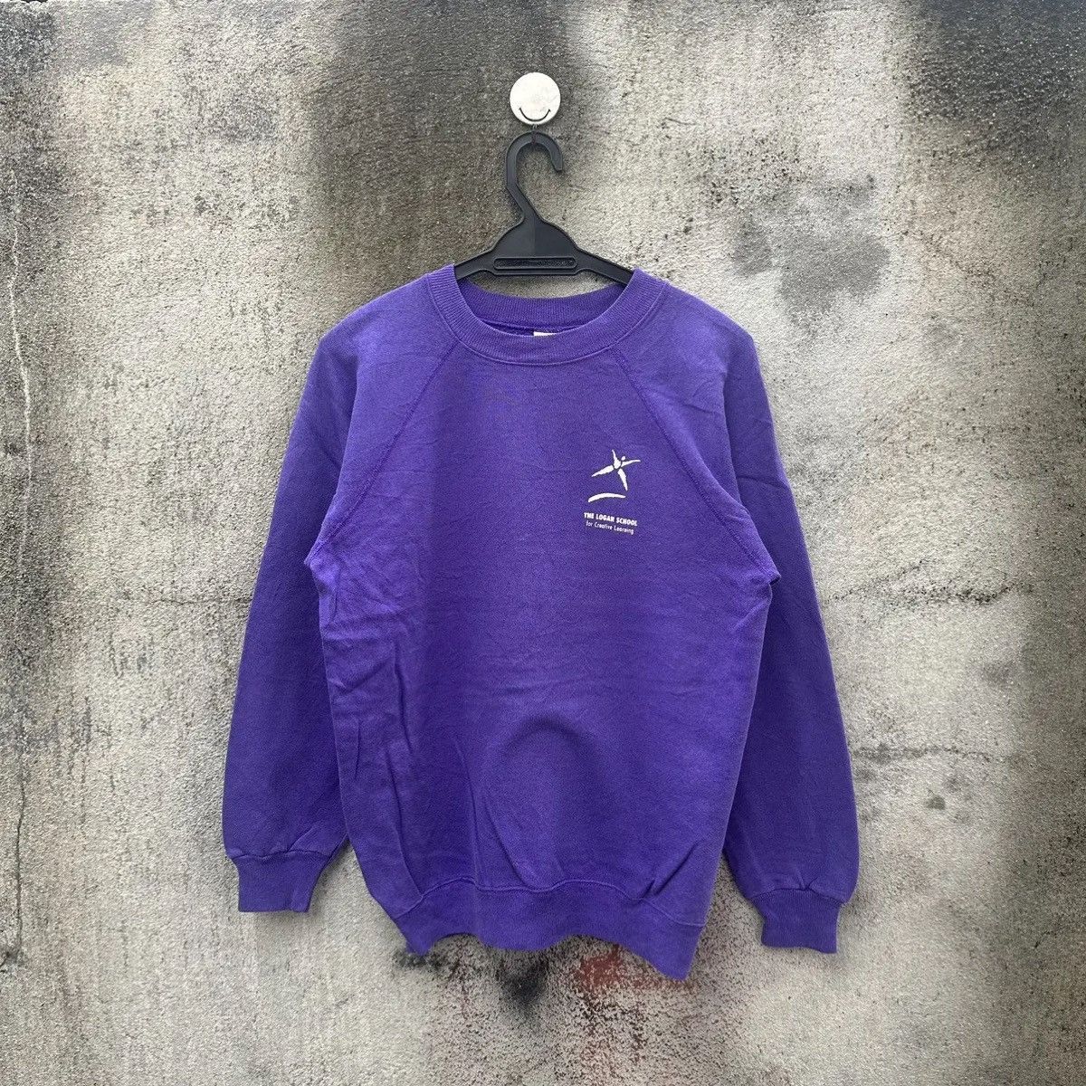 Vintage Vintage 80s logan school sweatshirt pullover Size US M / EU 48-50 / 2 - 1 Thumbnail