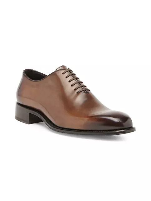 Tom Ford os11x0225 Leather Lace-Up Shoes in Brown Size US 8.5 / EU 41-42 - 2 Thumbnail