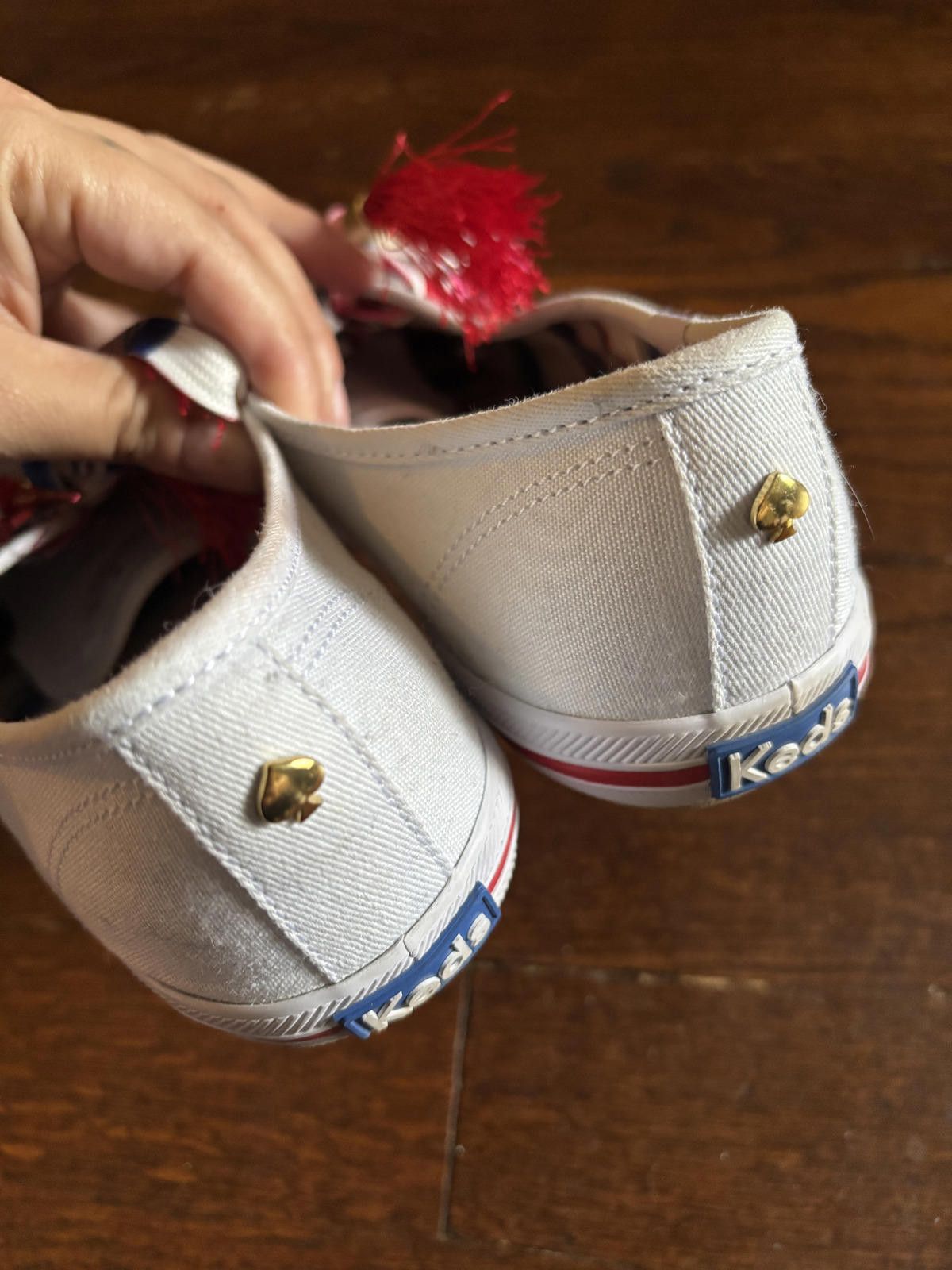 Keds Kate Spade/Keds Women's White Canvas Sneakers w/tassel sz 7 Size US 7.5 / IT 37.5 - 7 Thumbnail