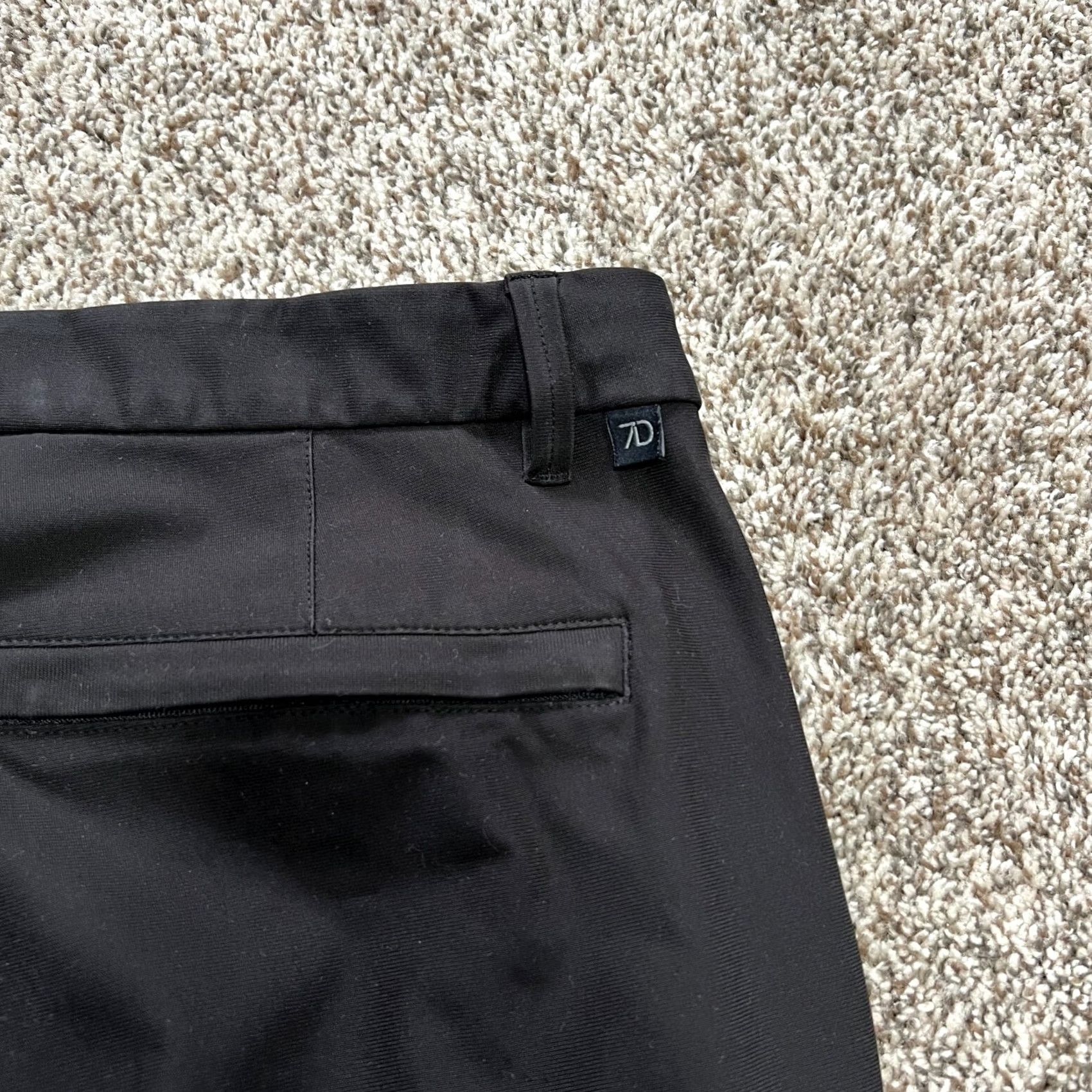 Vintage 7 Diamonds Infinity Polyester Woven Chino Pants Black Men 32x32 Slim Straight Pockets Size US 32 / EU 48 - 2 Thumbnail