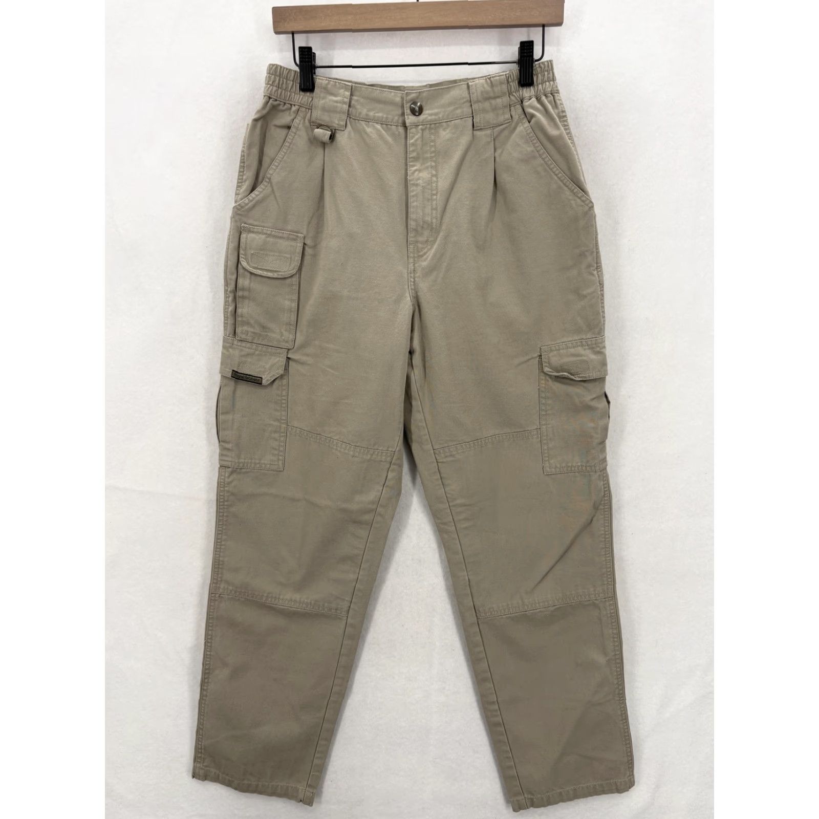 Royal Robbins Royal Robbins Pants Womens 6 Beige Cargo Hiking Cotton Elastic Waist Pockets Size 28" / US 6 / IT 42 - 2 Thumbnail