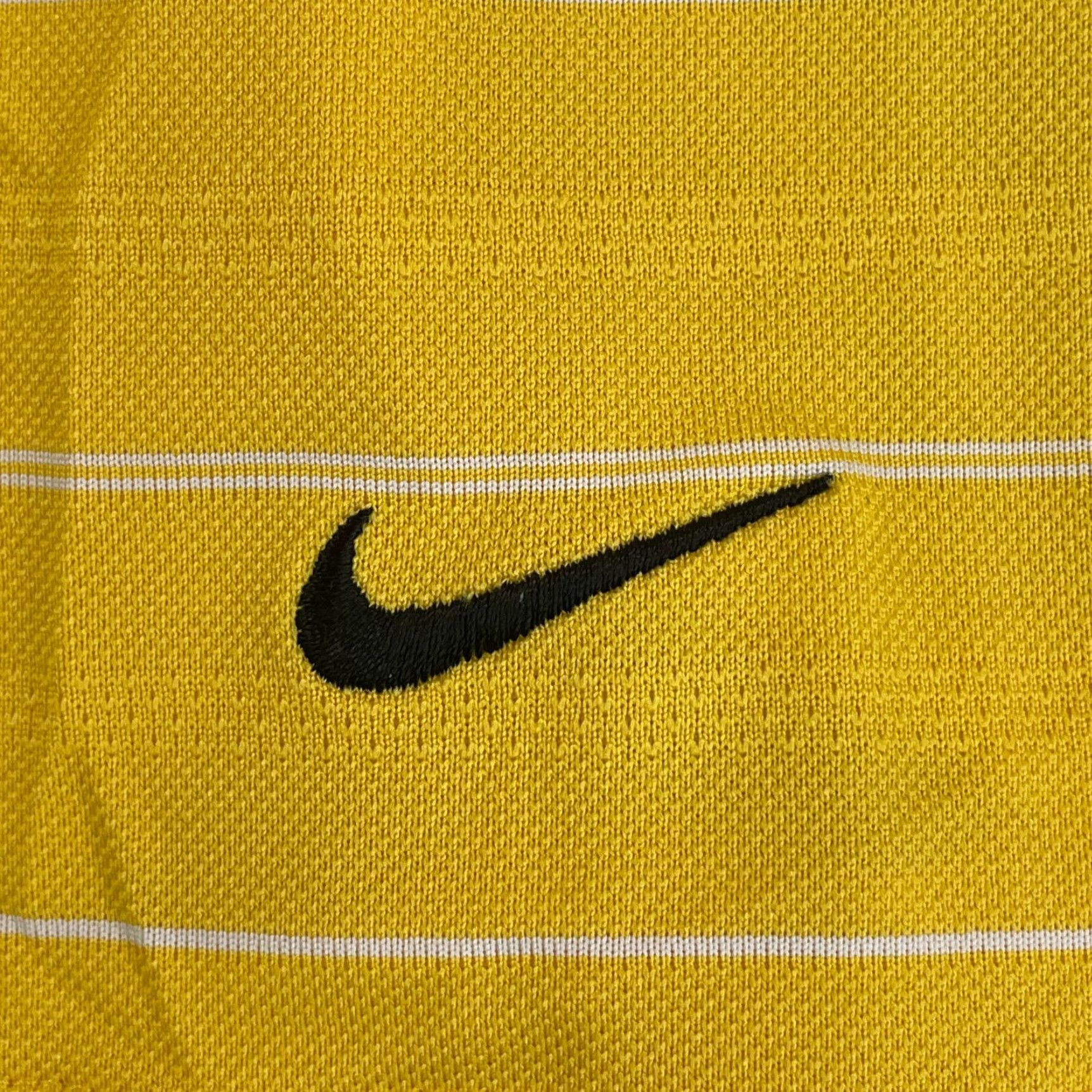 Nike Nike LIVESTRONG Polo Shirt Men 2XL Yellow Striped Performance Cycling Golf NWOT Size US XXL / EU 58 / 5 - 4 Thumbnail