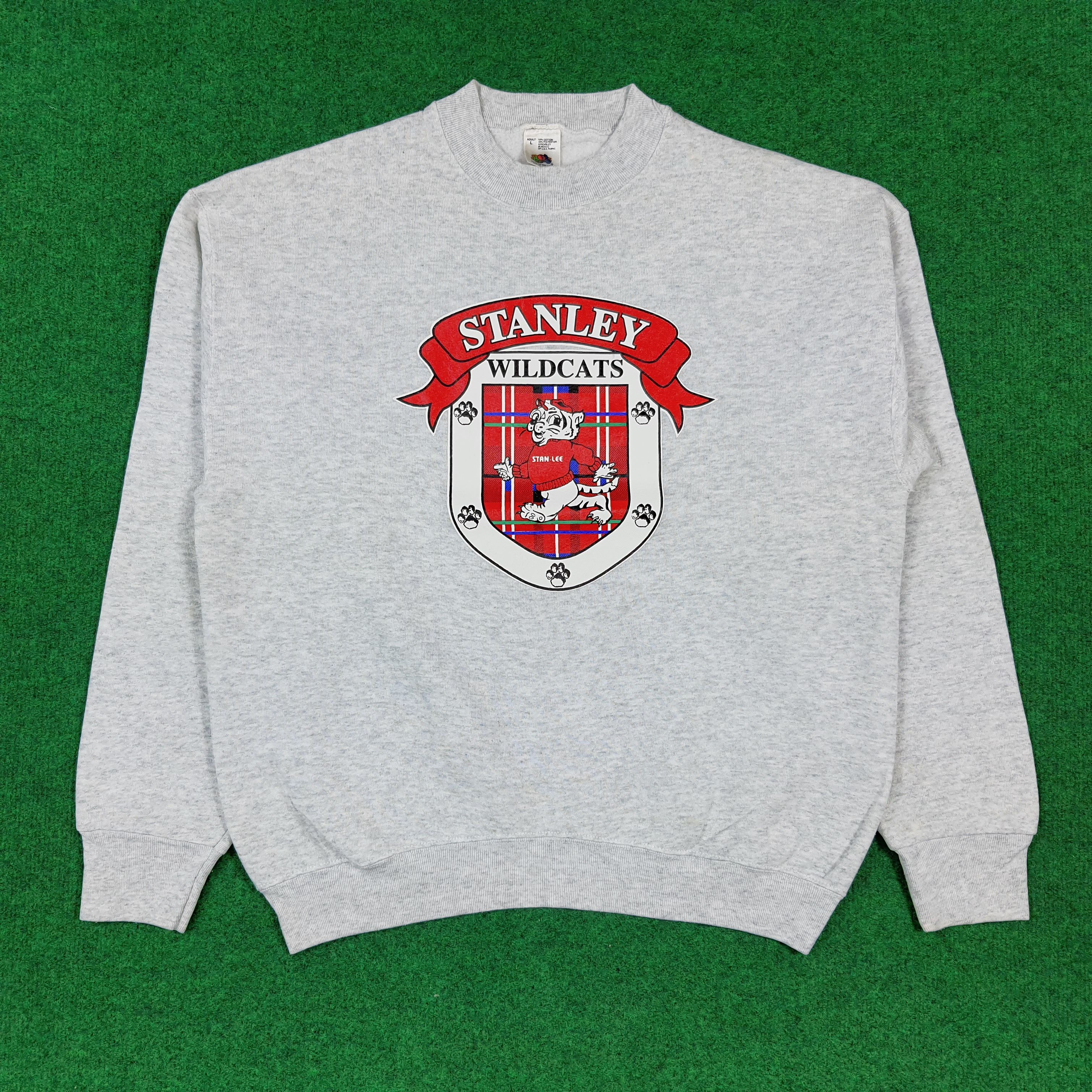 Fruit Of The Loom Vintage Stanley Wildcats Sweatshirt Graphic Pullover C290N8 Size US M / EU 48-50 / 2 - 1 Thumbnail