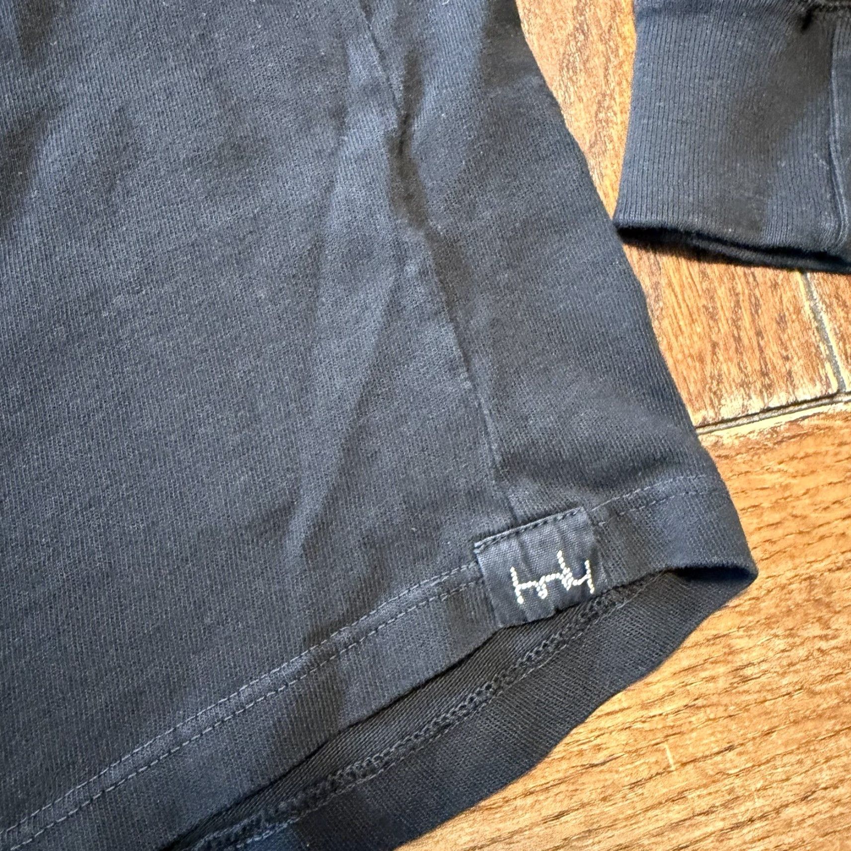 Vintage Hnly Shirt Mens XL Black Long Sleeve Henley Organic Cotton Made In USA Casual Size US XL / EU 56 / 4 - 3 Thumbnail