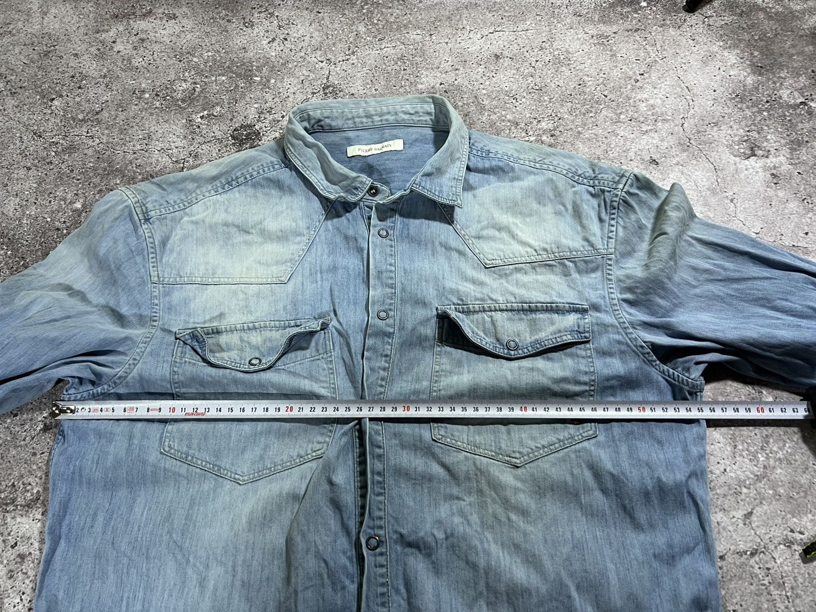Balmain Vintage Pierre Balmain Denim Button-Up Shirt Long Sleeve Size US L / EU 52-54 / 3 - 11 Thumbnail